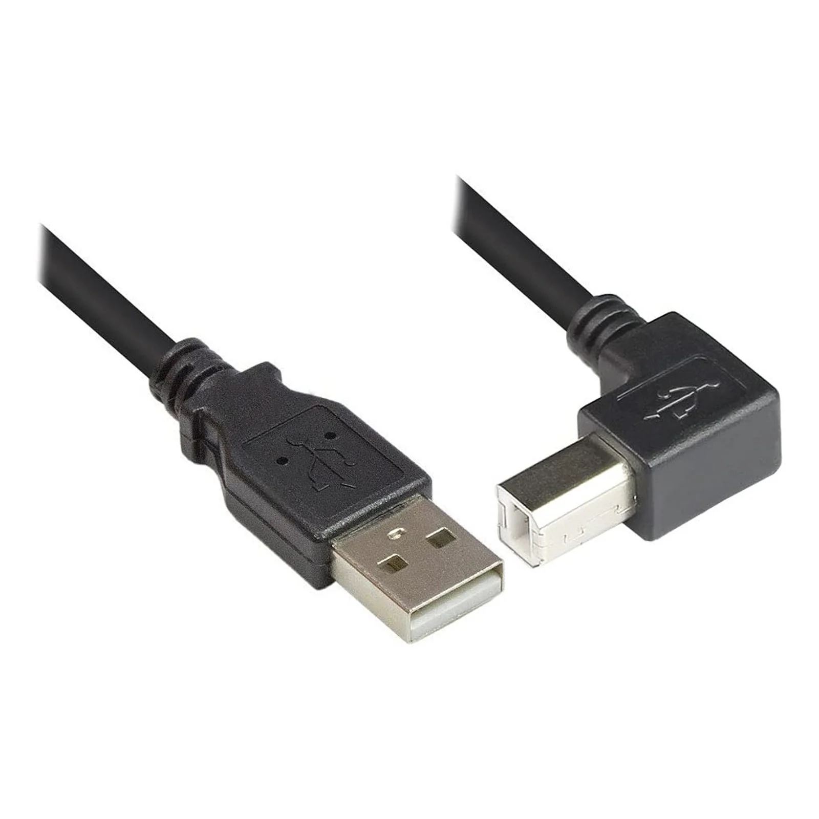 Techly 0.5m USB 2.0 A/B M câble USB 0,5 m USB A USB B 0,48 Gbit/s Noir