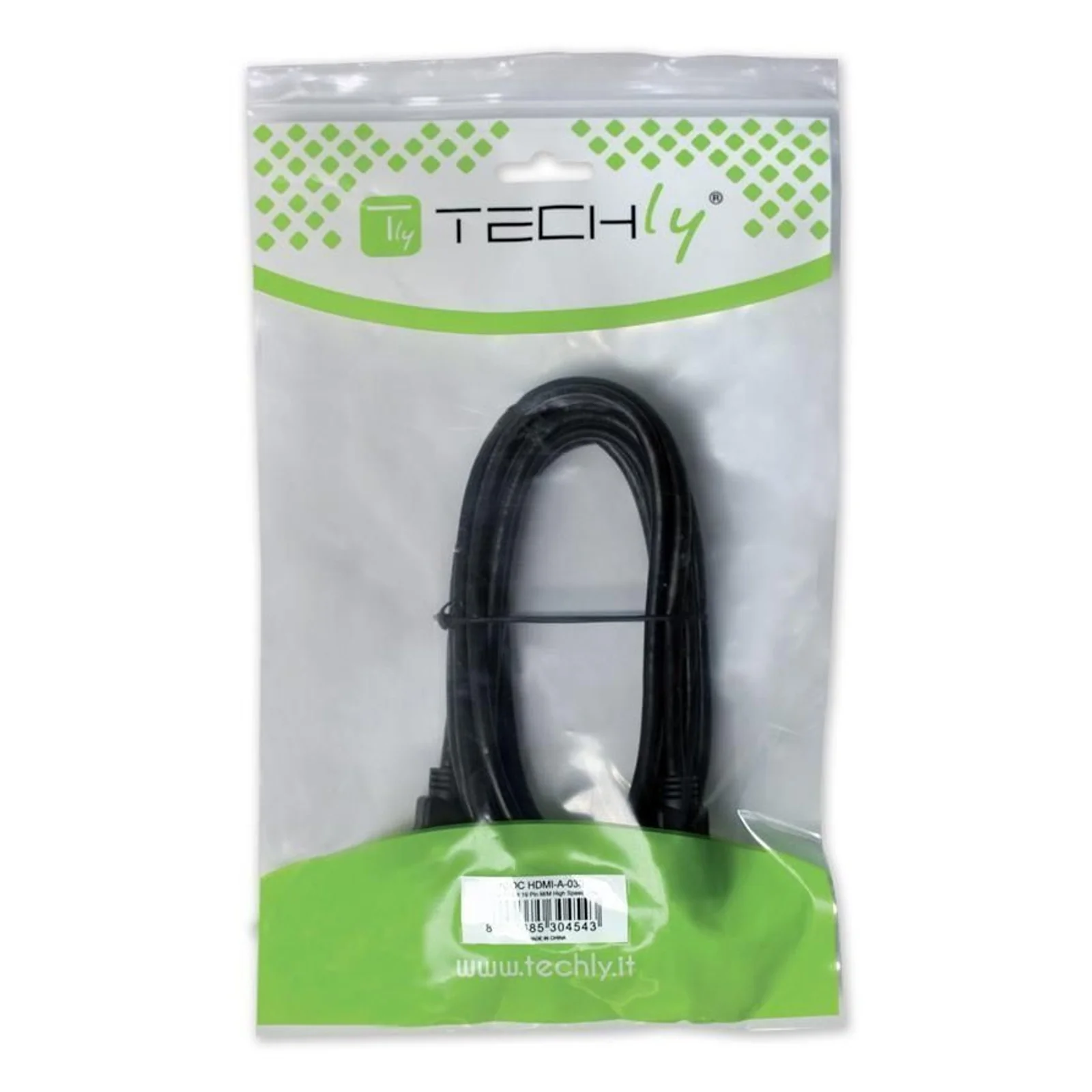 Techly 1m DisplayPort/HDMI Noir