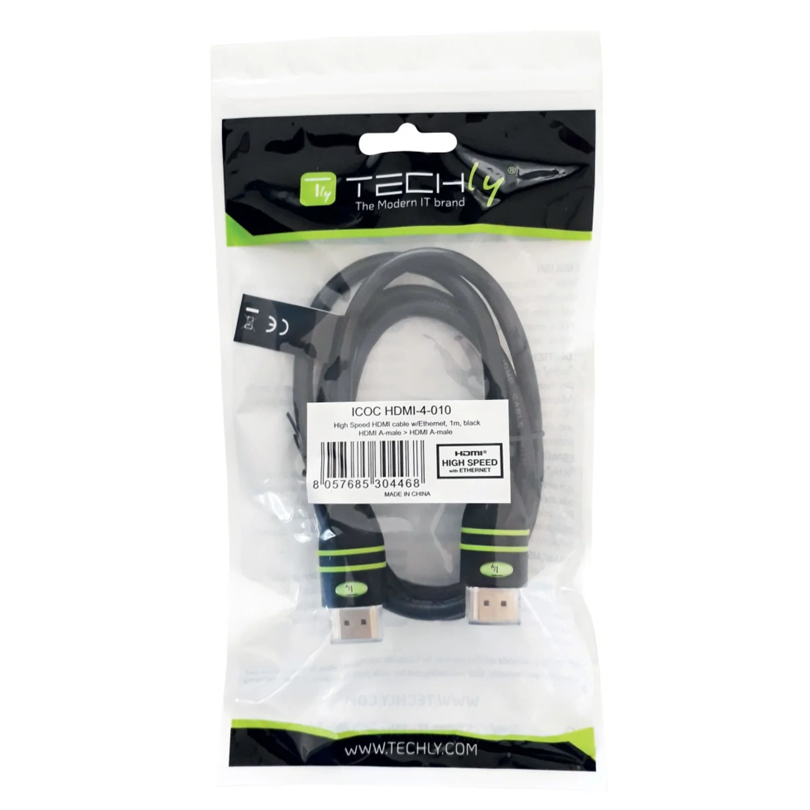 Techly 5.0m HDMI-A M/M câble HDMI 5 m HDMI Type A (Standard) Noir