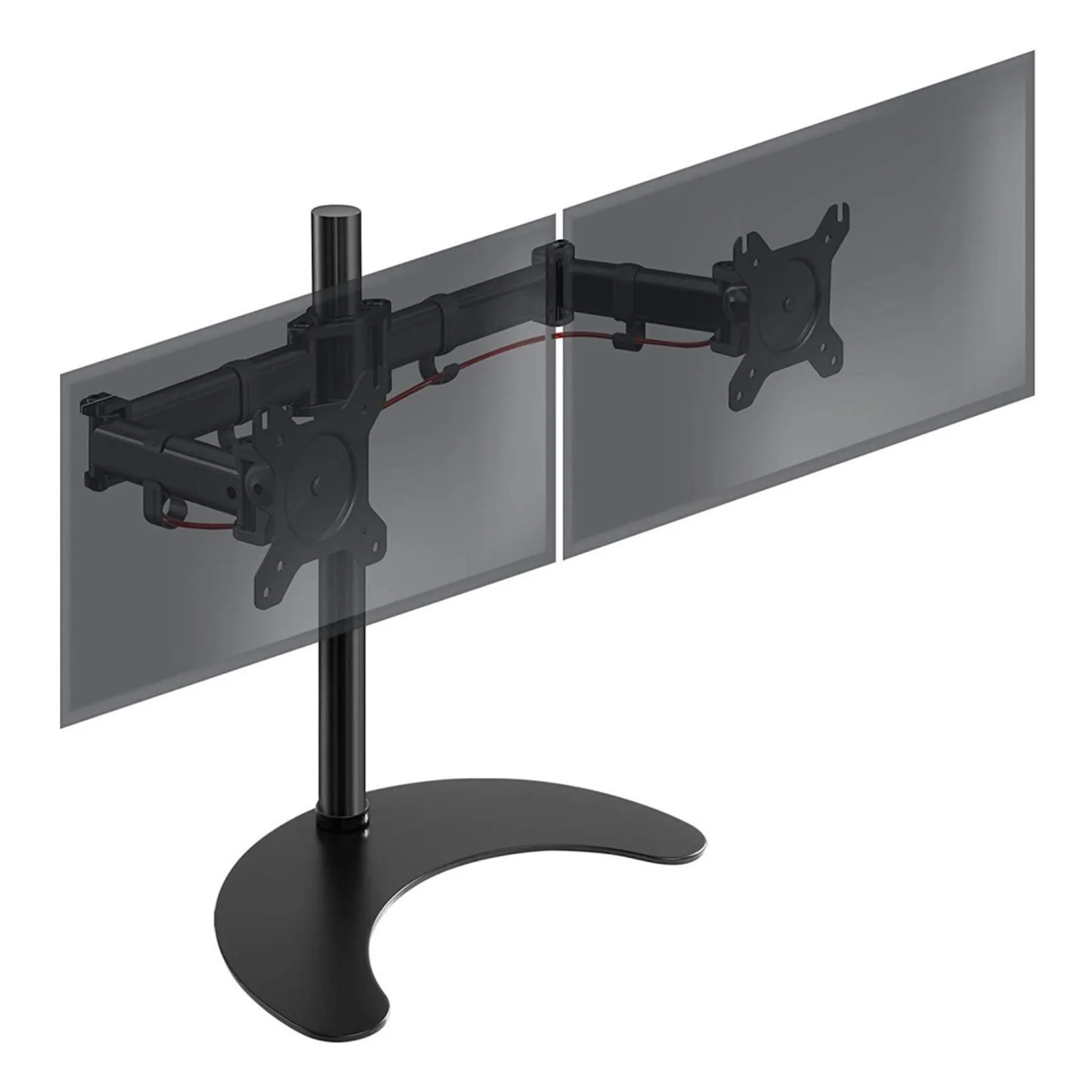 Techly Desk Stand for 2 Monitor 13-27" with Base h.400m ICA-LCD 3410 68,6 cm (27") Bureau Noir