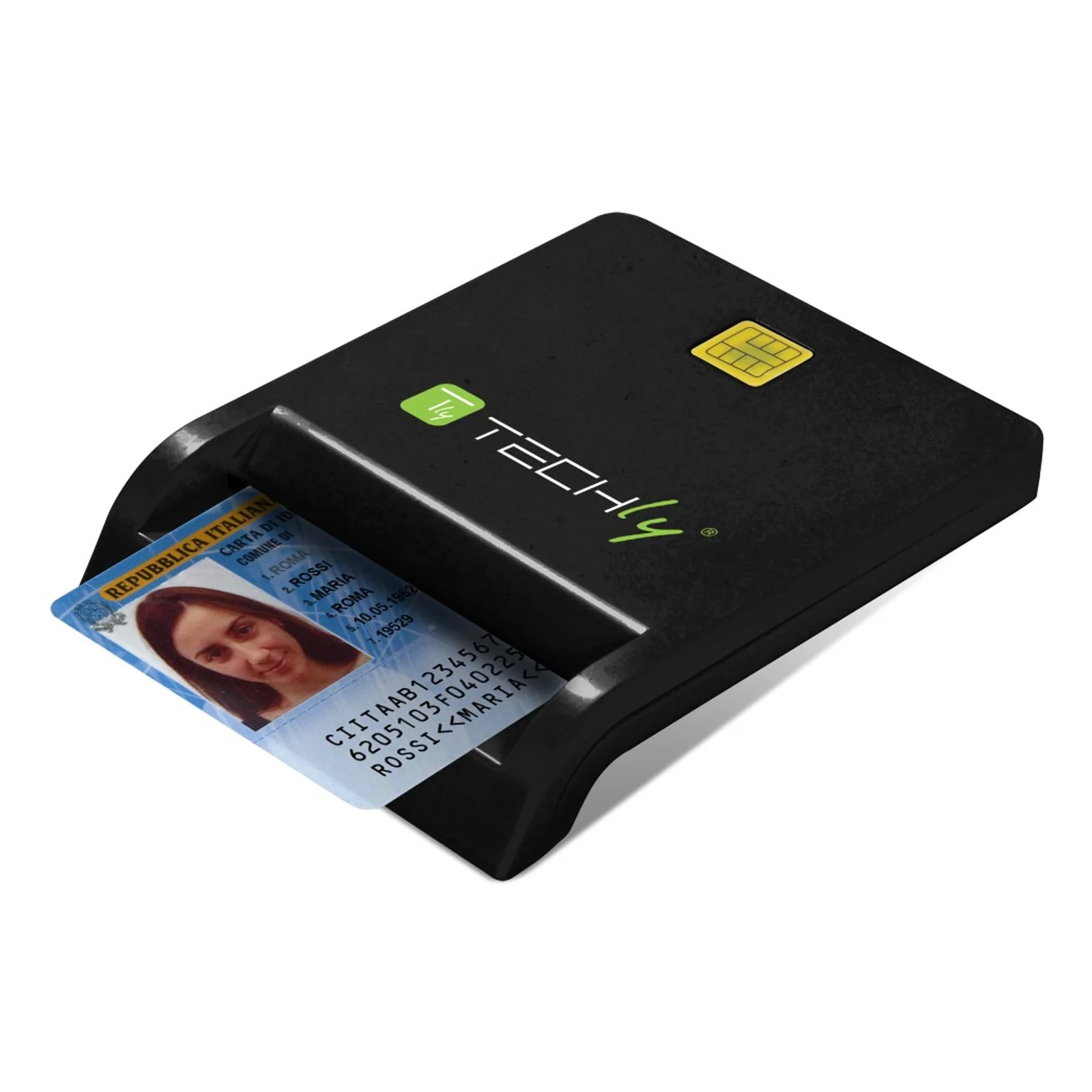 Techly I-CARD CAM-USB2TYC lecteur de cartes à puce Intérieure USB USB 2.0 Noir