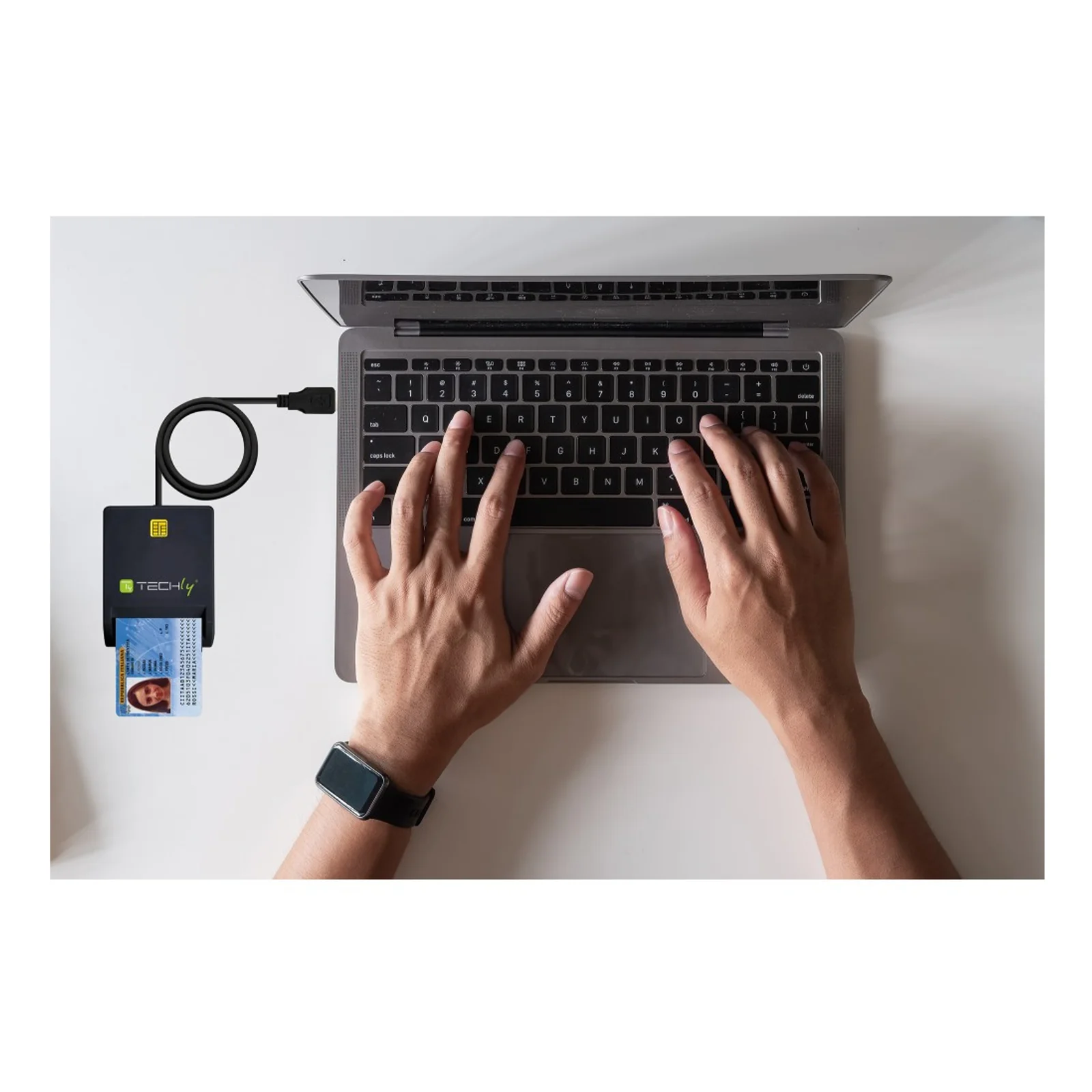 Techly I-CARD CAM-USB2TYC lecteur de cartes à puce Intérieure USB USB 2.0 Noir