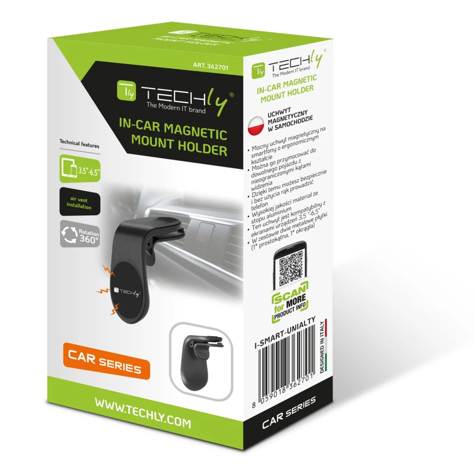 Techly I-SMART-UNIALTY support Support passif Mobile/smartphone Noir