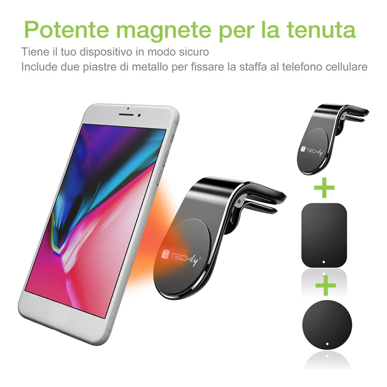 Techly I-SMART-UNIALTY support Support passif Mobile/smartphone Noir