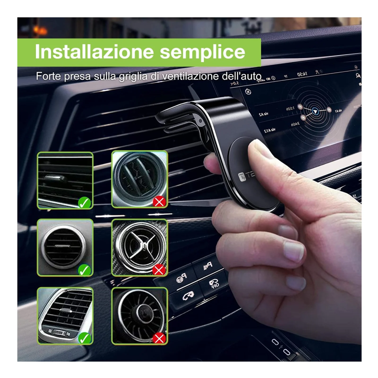 Techly I-SMART-UNIALTY support Support passif Mobile/smartphone Noir