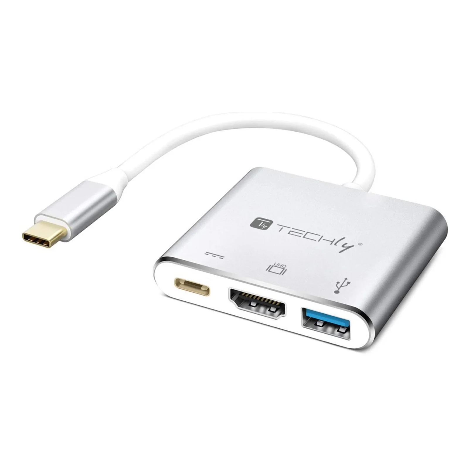 IADAP USB31-HDMIPTY station d'accueil Avec fil USB 3.2 Gen 1 (3.1 Gen 1) Type-C Argent