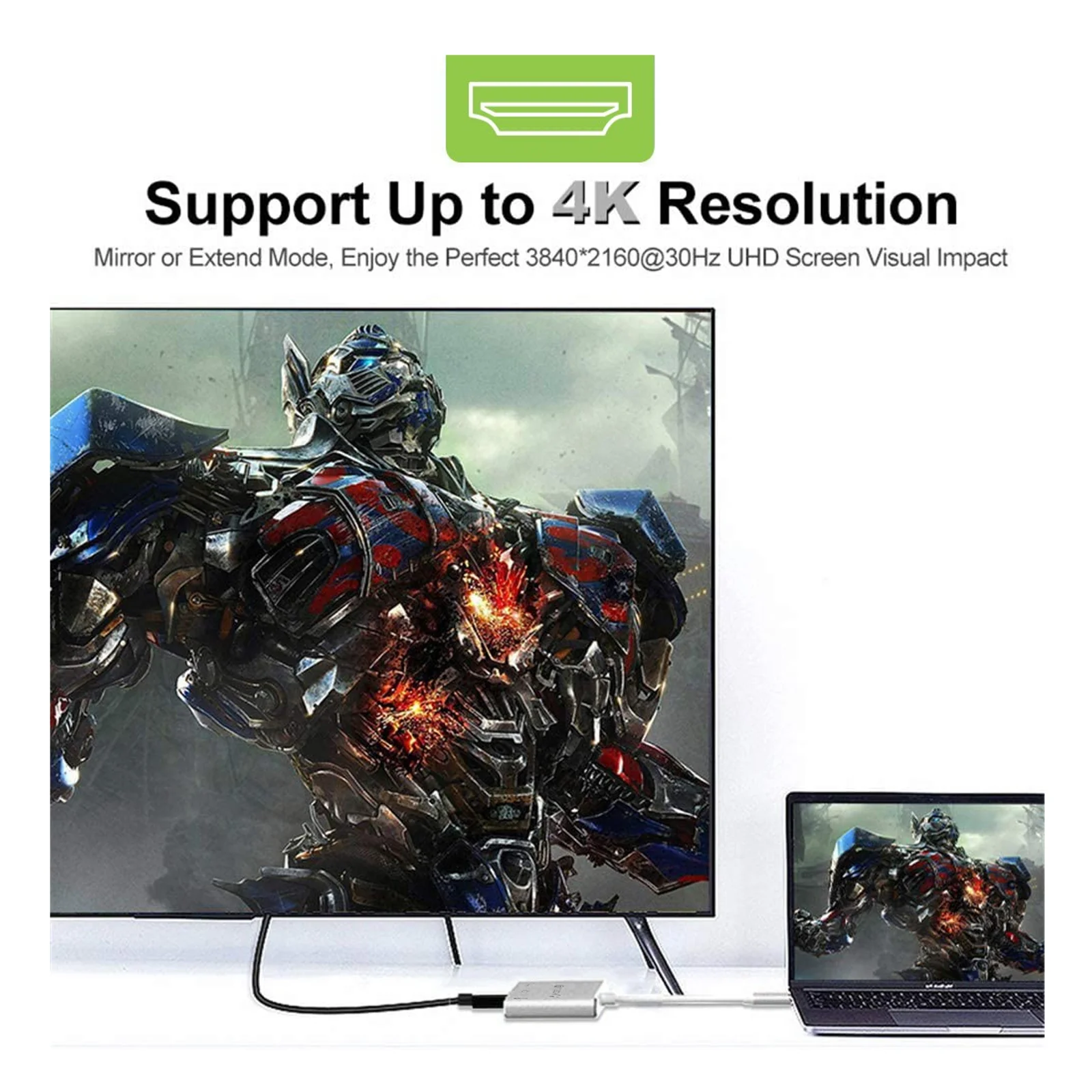 Techly IADAP USB31-HDMIPTY station d'accueil Avec fil USB 3.2 Gen 1 (3.1 Gen 1) Type-C Argent