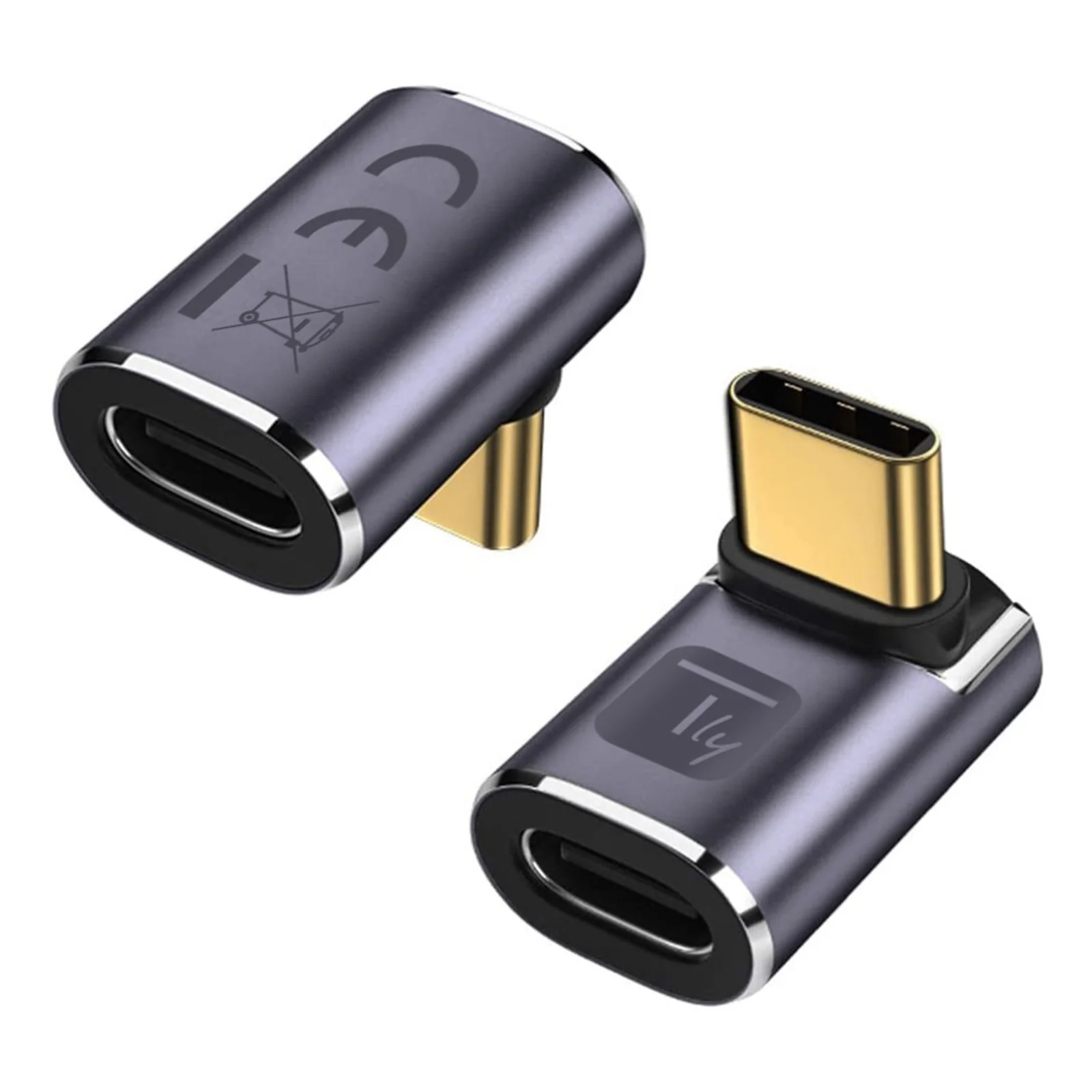 Techly IADAP USB4C-40G changeur de genre de câble USB-C 4.0 Gris