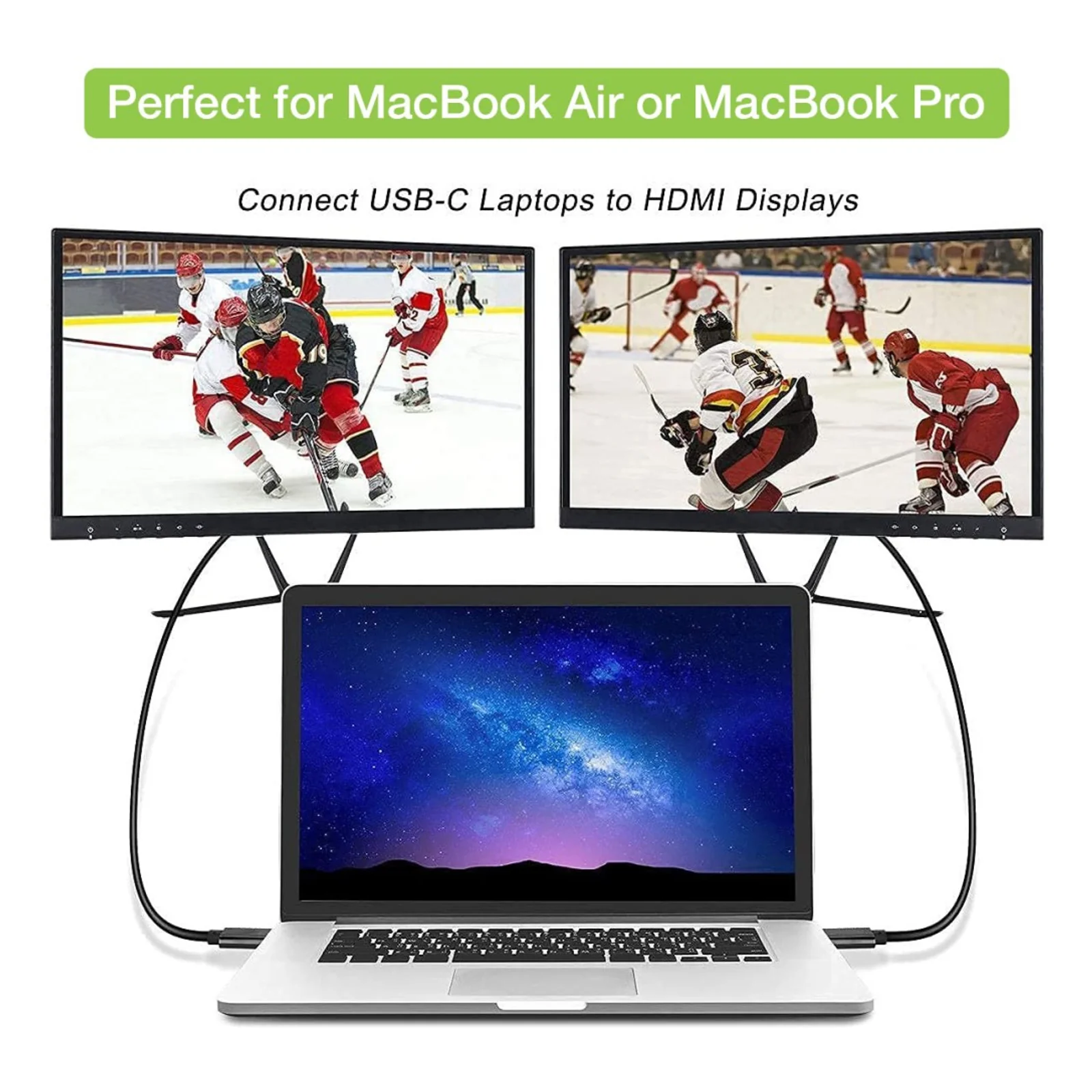 Techly IADAP USBC-HDMI2TY adaptateur graphique USB 3840 x 2160 pixels Noir