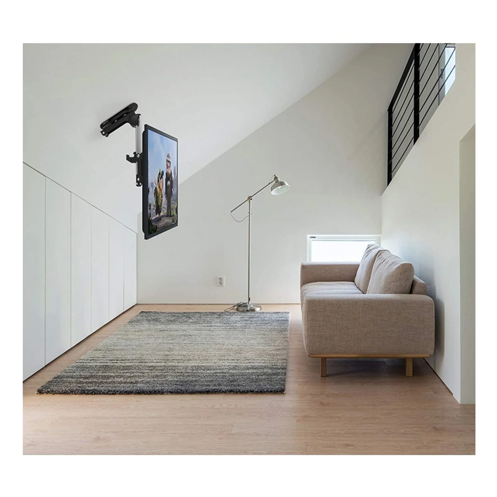 Techly ICA-CPLB 222 support pour téléviseur 94 cm (37") Noir, Argent