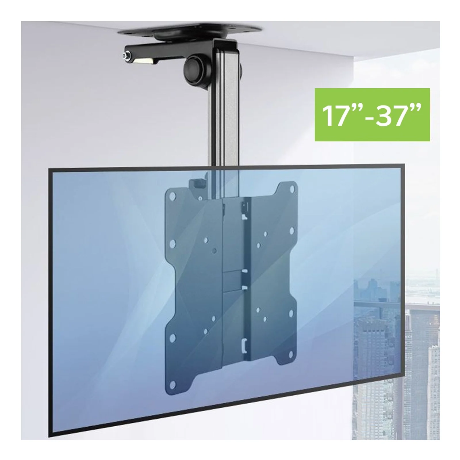 Techly ICA-CPLB 222 support pour téléviseur 94 cm (37") Noir, Argent
