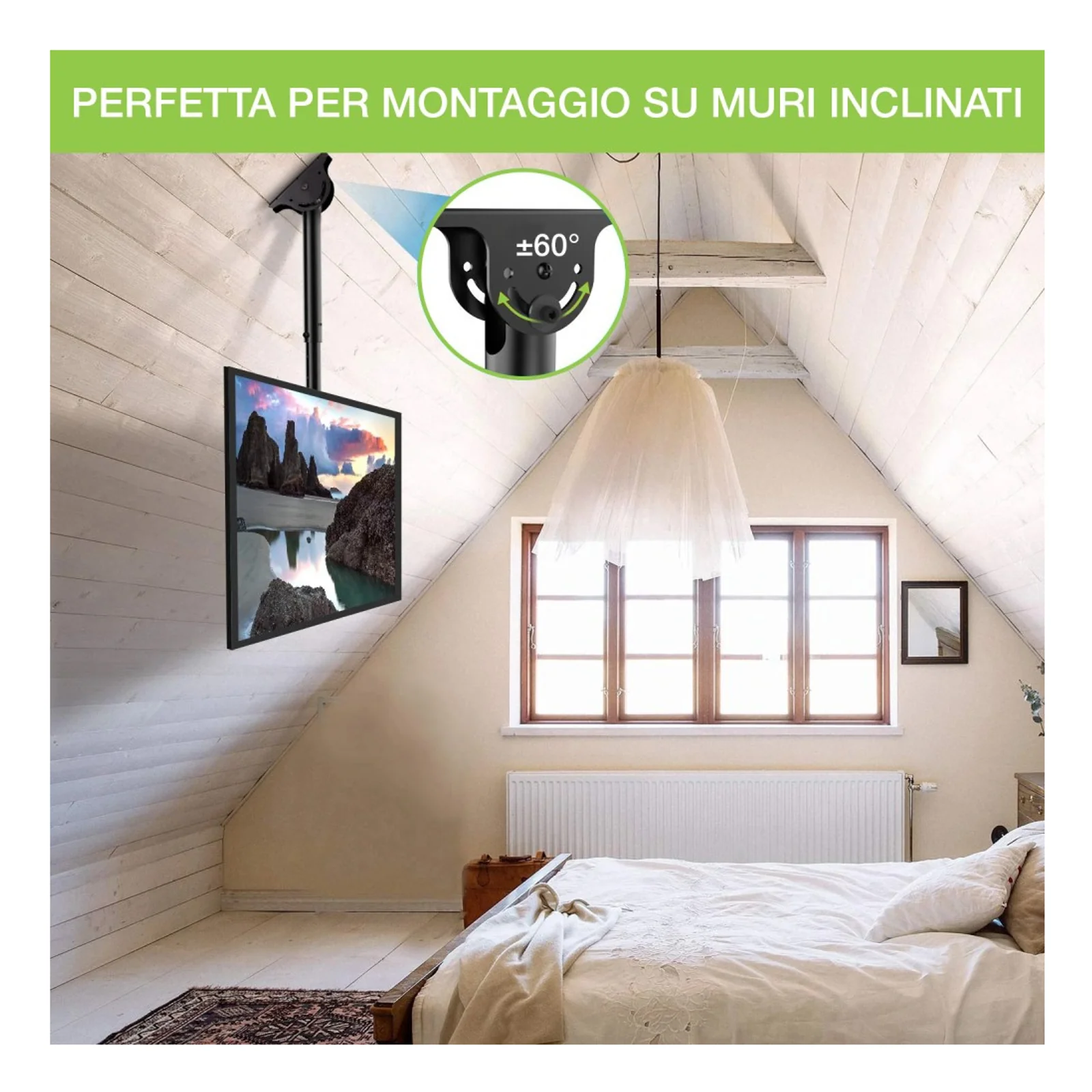 Techly ICA-CPLB 922L montage des affichages de messages 106,7 cm (42") Noir