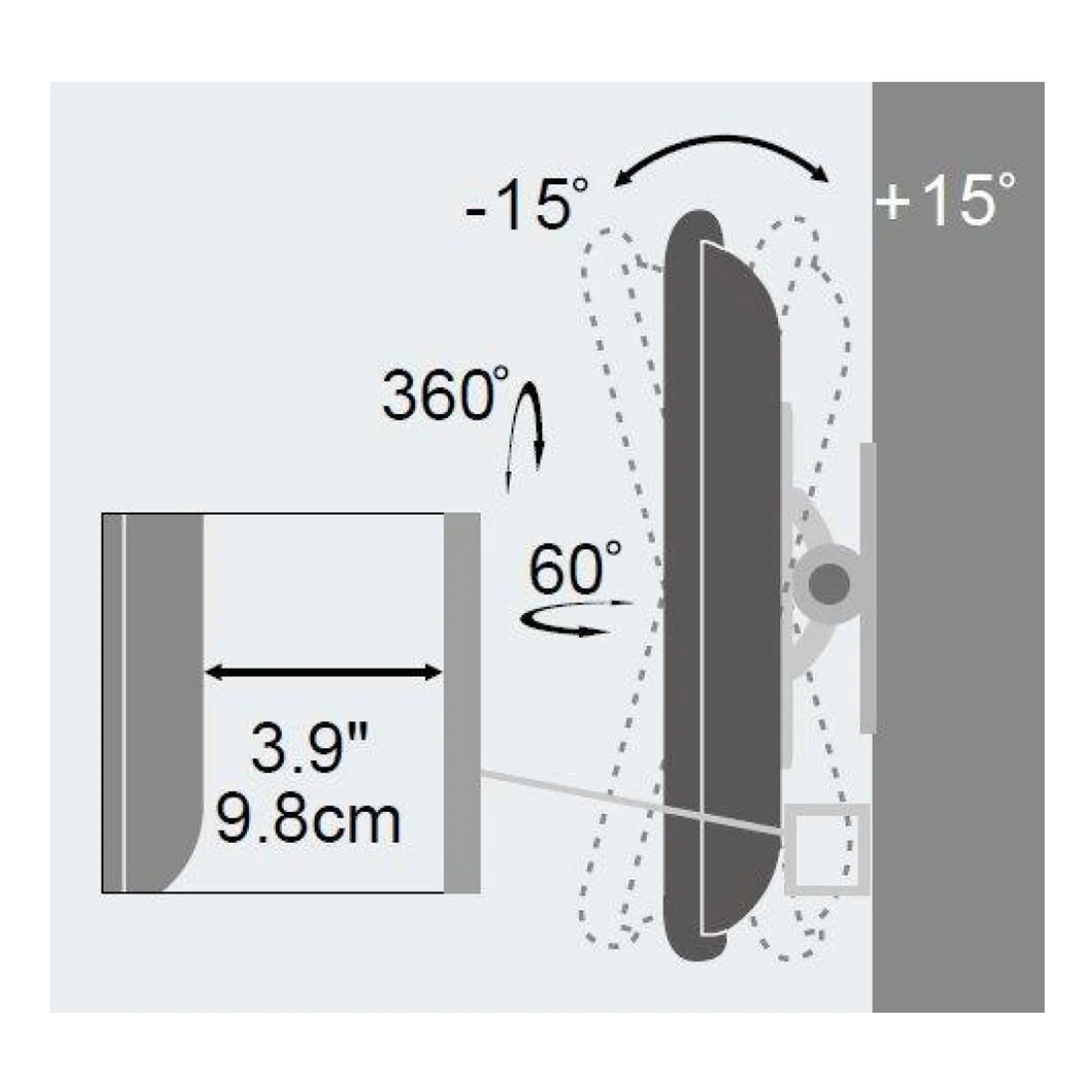 Techly ICA-LCD 201BK support pour téléviseur 76,2 cm (30") Noir