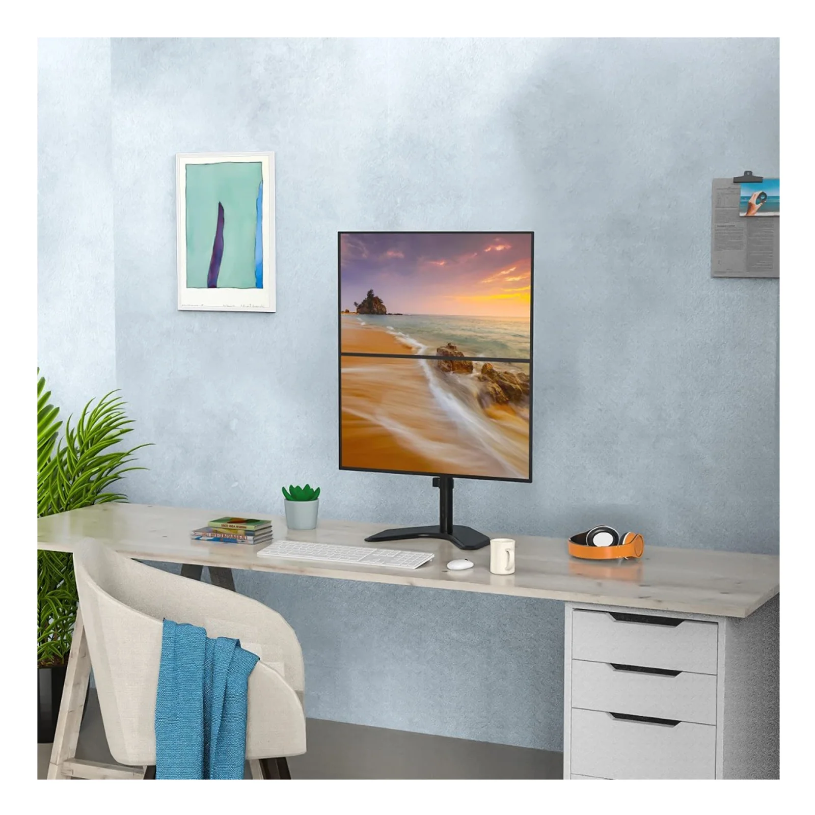 Techly ICA-LCD 2520V support d'écran plat pour bureau 68,6 cm (27") Noir