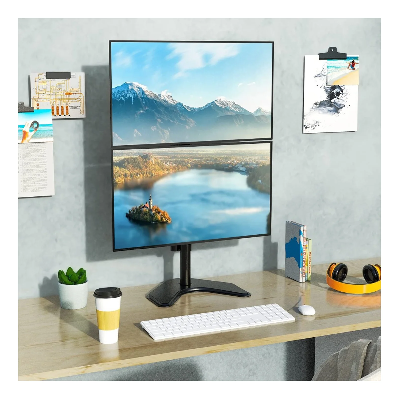 Techly ICA-LCD 2520V support d'écran plat pour bureau 68,6 cm (27") Noir