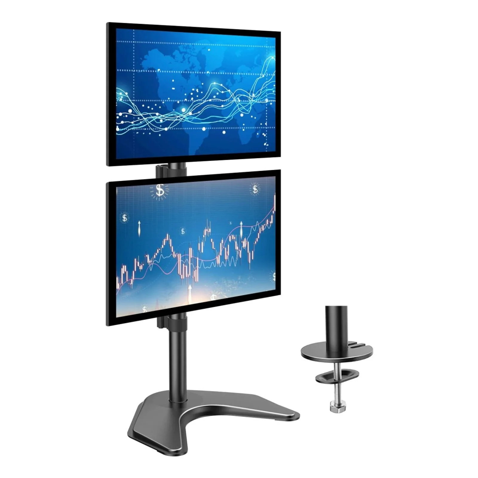Techly ICA-LCD 2520V support d'écran plat pour bureau 68,6 cm (27") Noir