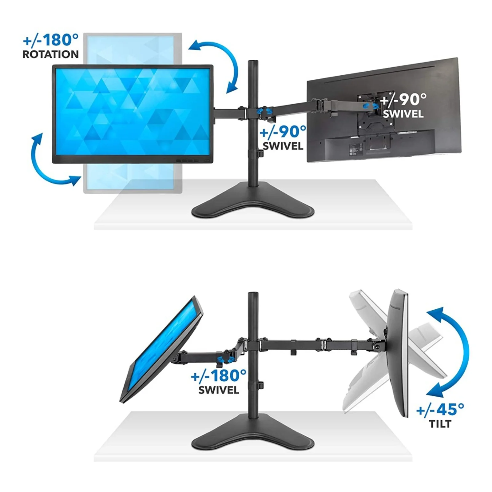 Techly ICA-LCD 2524 support d'écran plat pour bureau 81,3 cm (32") Noir