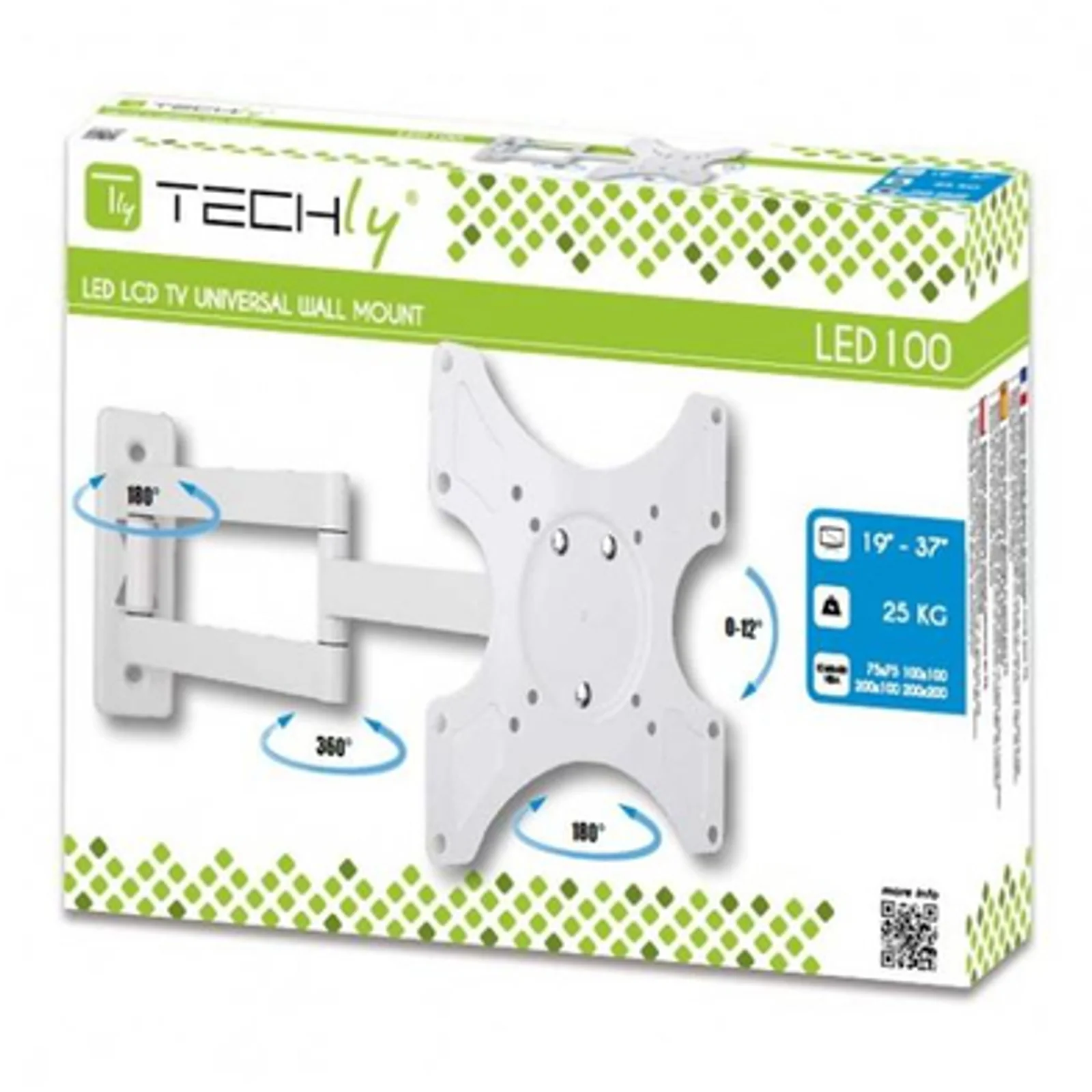 Techly ICA-LCD-2903WH support pour téléviseur 94 cm (37") Blanc