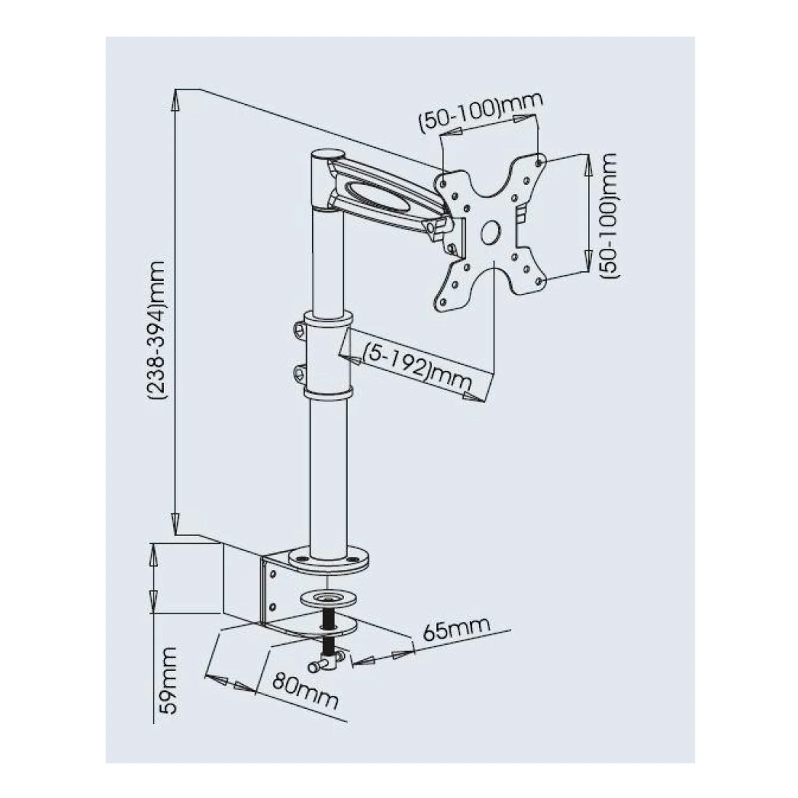 Techly ICA-LCD 501BK support d'écran plat pour bureau 68,6 cm (27") Noir