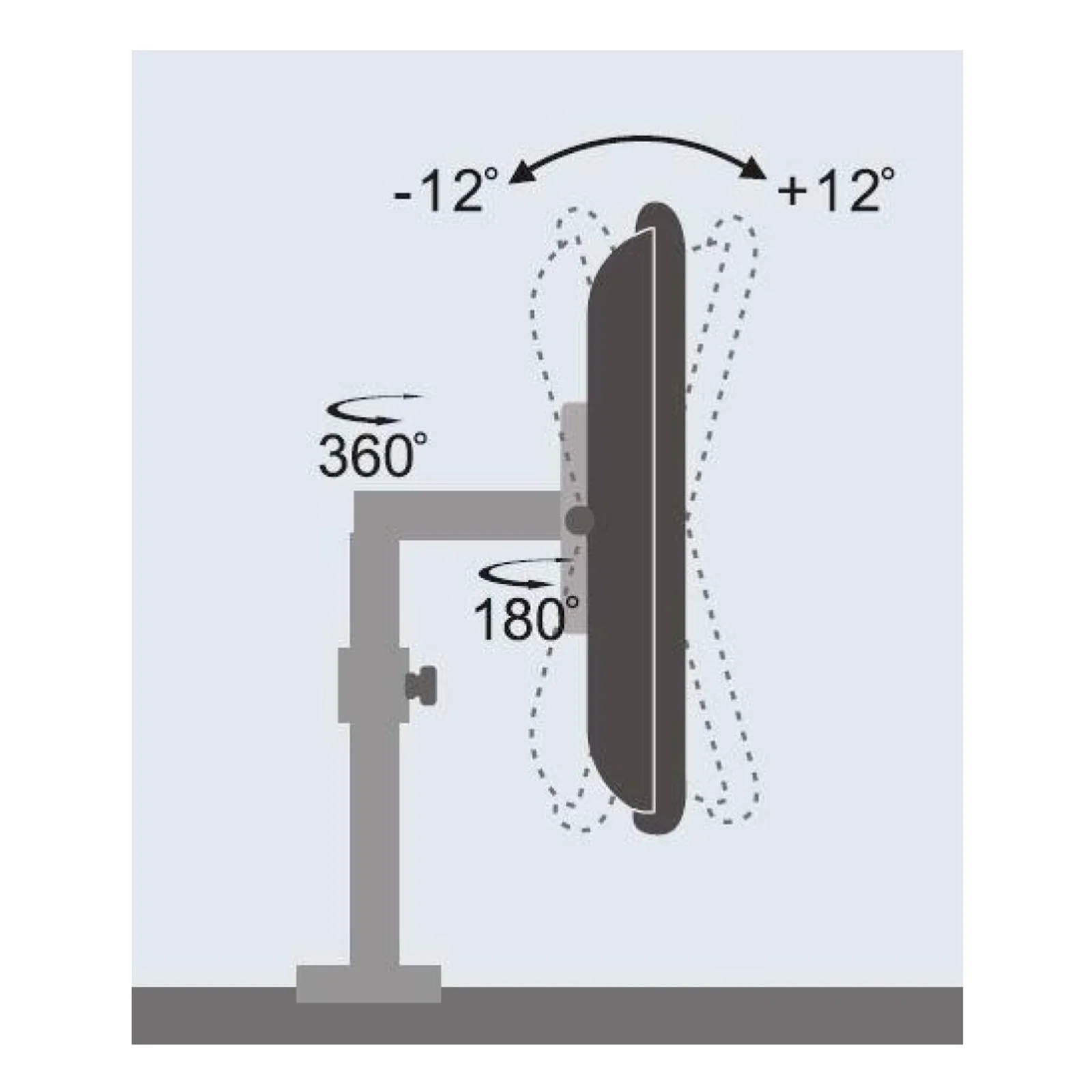 Techly ICA-LCD 501BK support d'écran plat pour bureau 68,6 cm (27") Noir