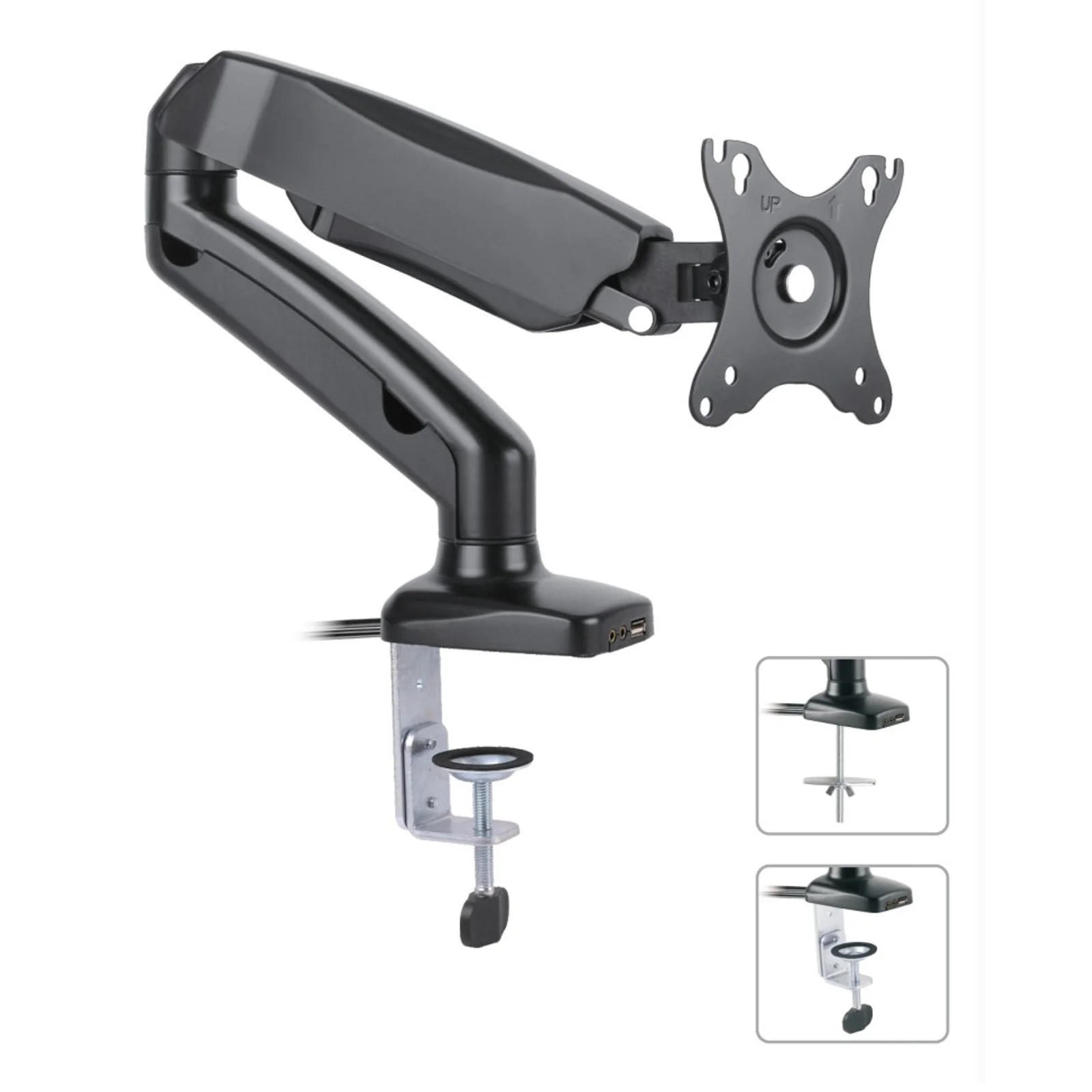 Techly ICA-LCD 514 support d'écran plat pour bureau 68,6 cm (27") Noir