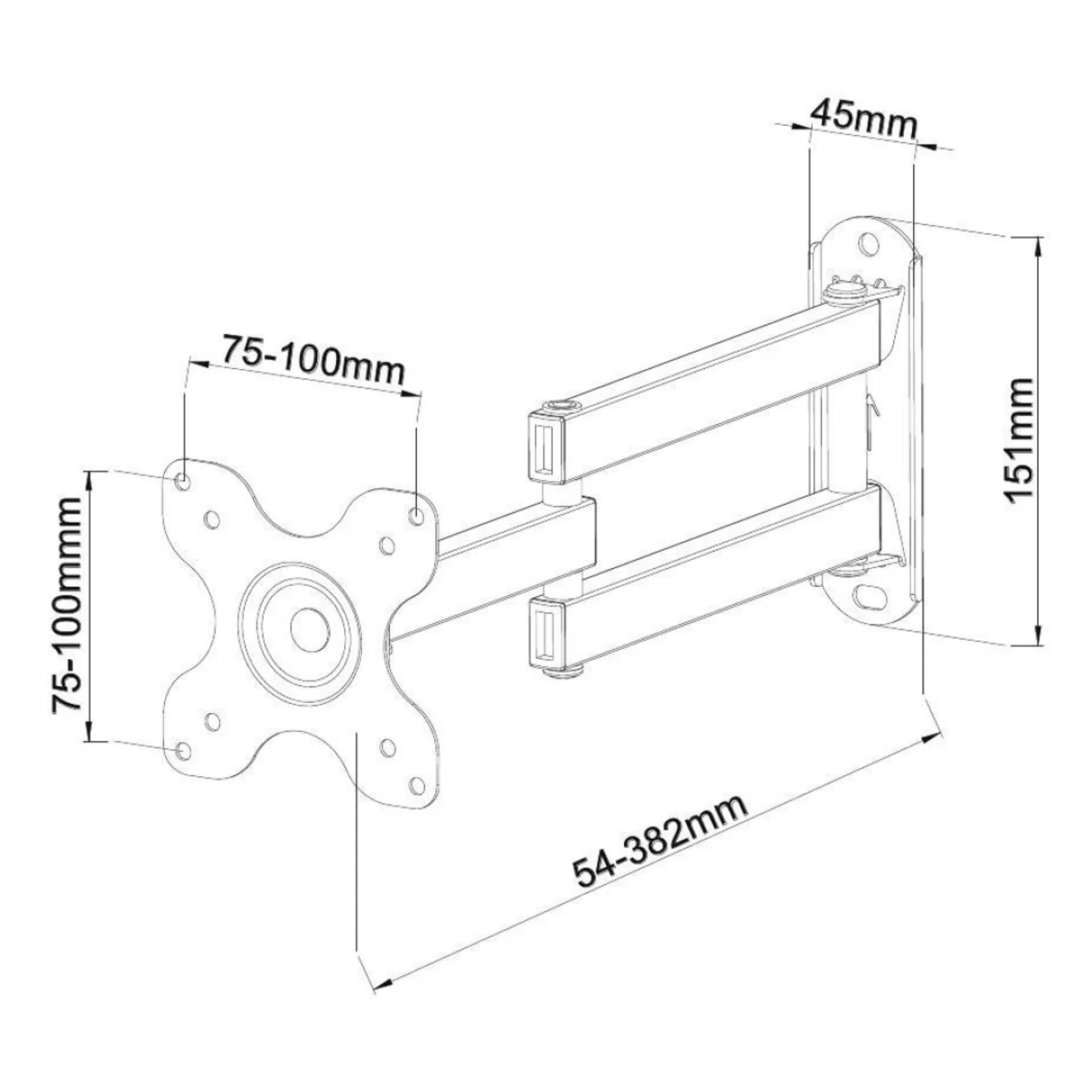 Techly ICA-LCD 923B support pour téléviseur 76,2 cm (30") Noir