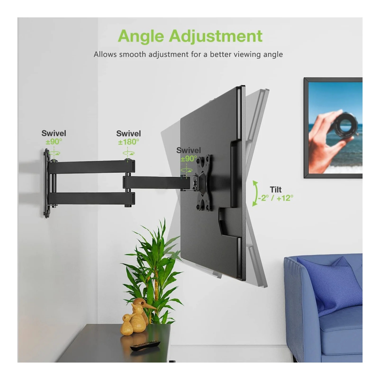Techly ICA-LCD 923B support pour téléviseur 76,2 cm (30") Noir