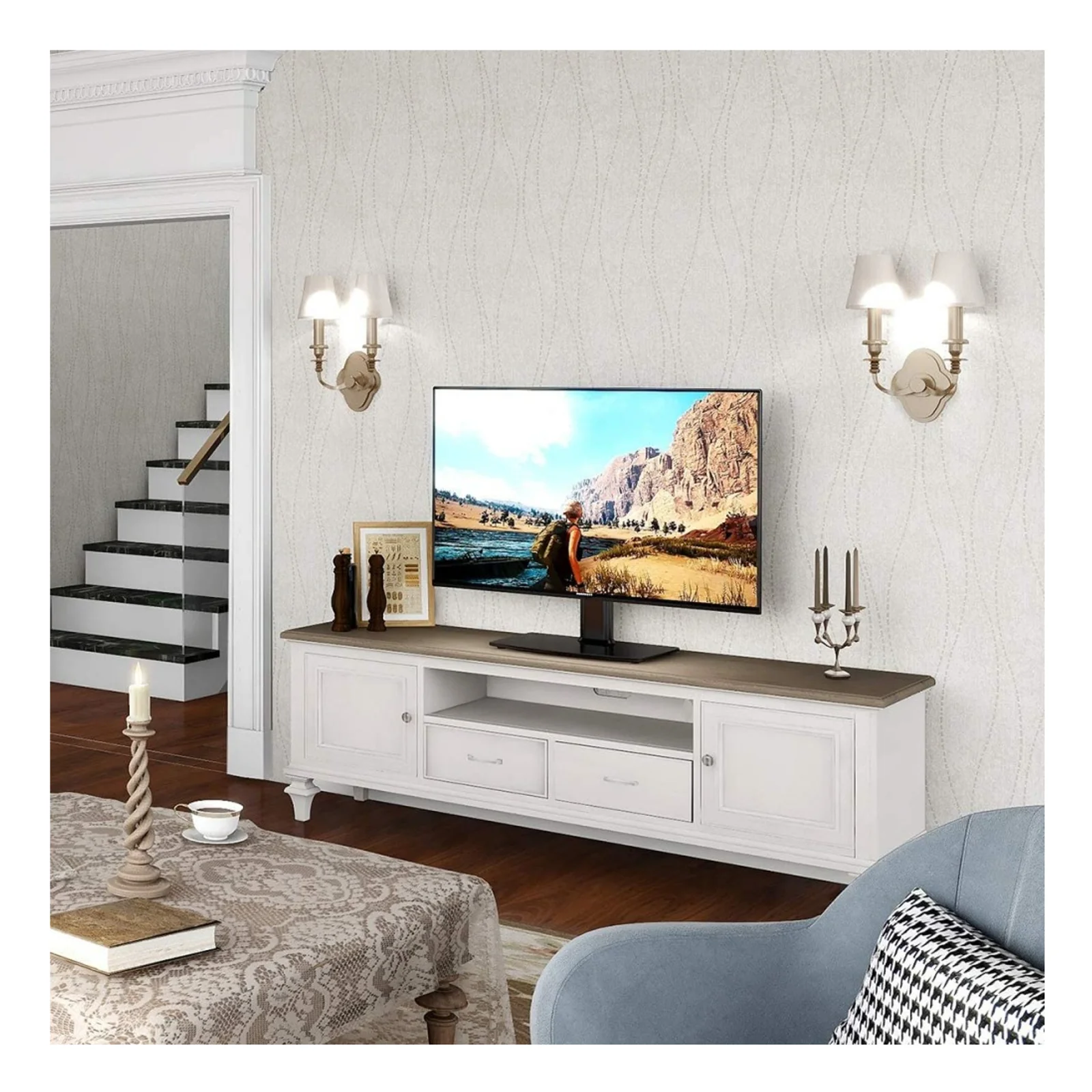 Techly ICA-LCD S07L support pour téléviseur 165,1 cm (65") Noir