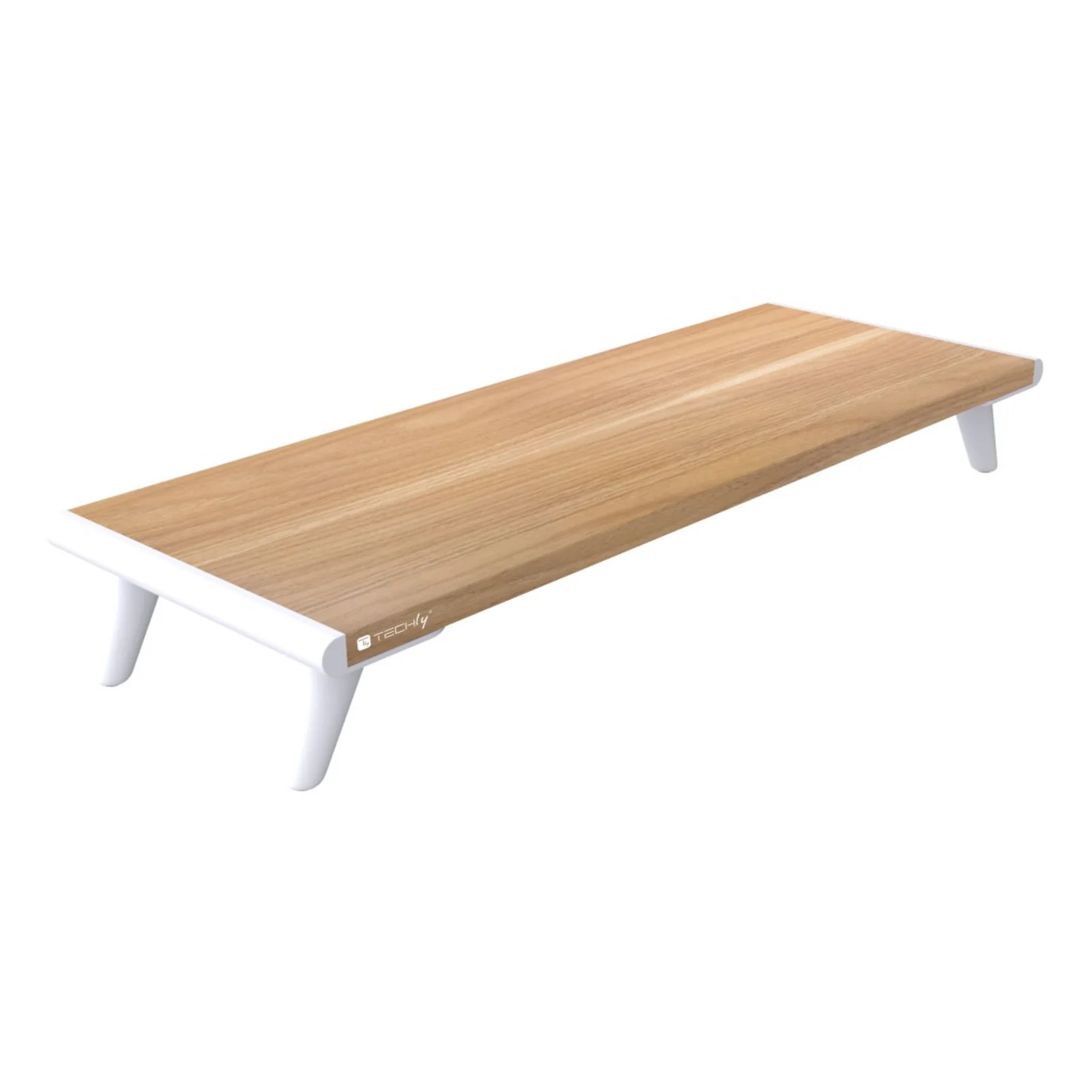 Techly ICA-MS 389 support d'écran plat pour bureau Blanc, Bois