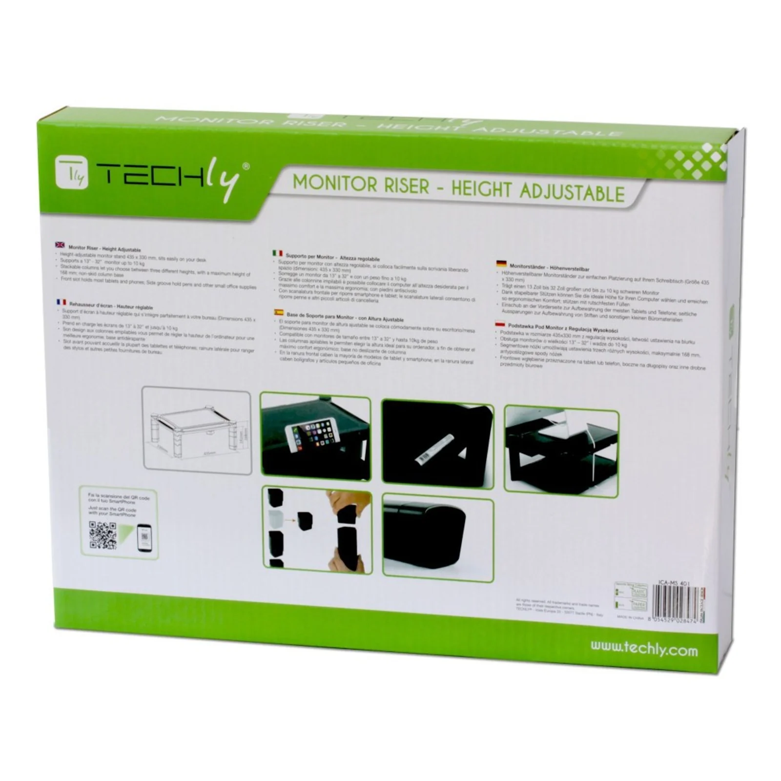 Techly ICA-MS 401 Poste de travail assis-debout