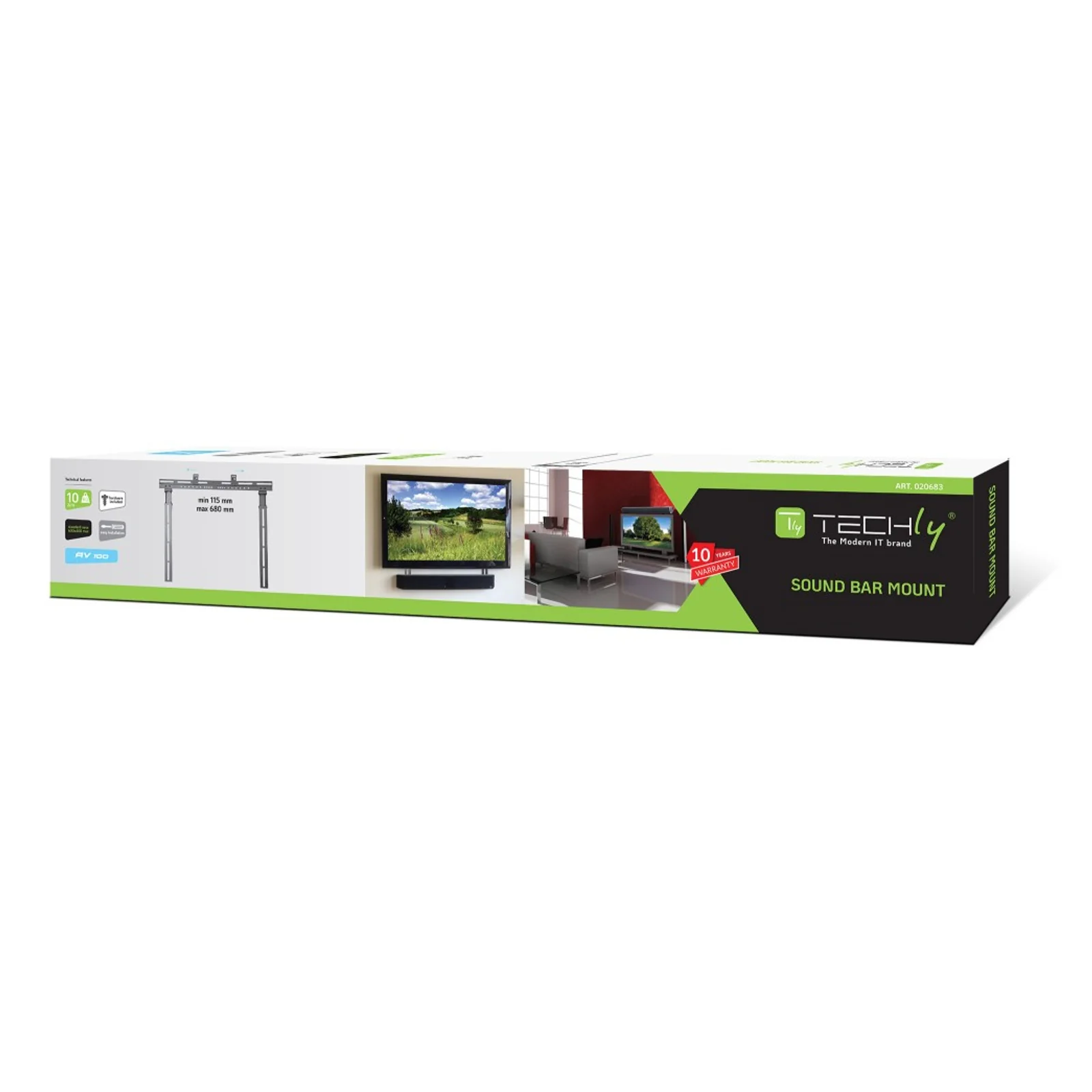 Techly ICA-PLB 102S support pour téléviseur Noir