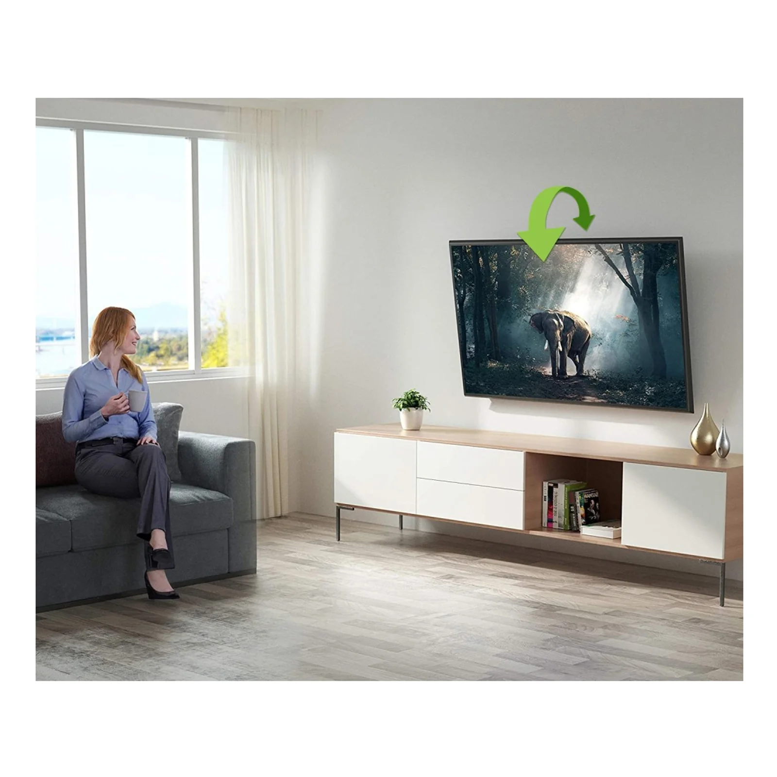 Techly ICA-PLB 148L support pour téléviseur 165,1 cm (65") Noir
