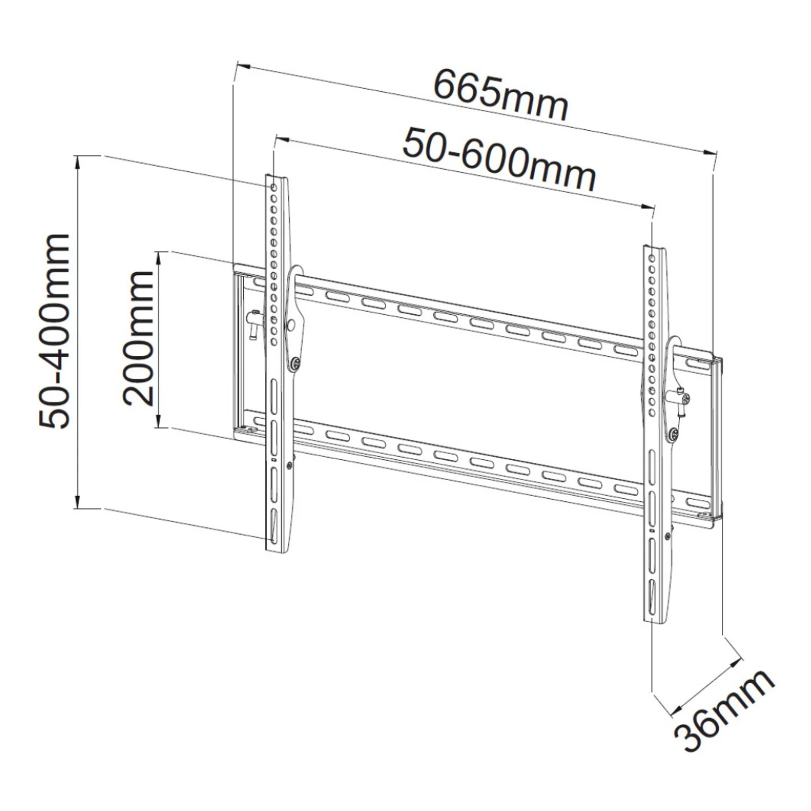 Techly ICA-PLB 161L support pour téléviseur 165,1 cm (65") Noir