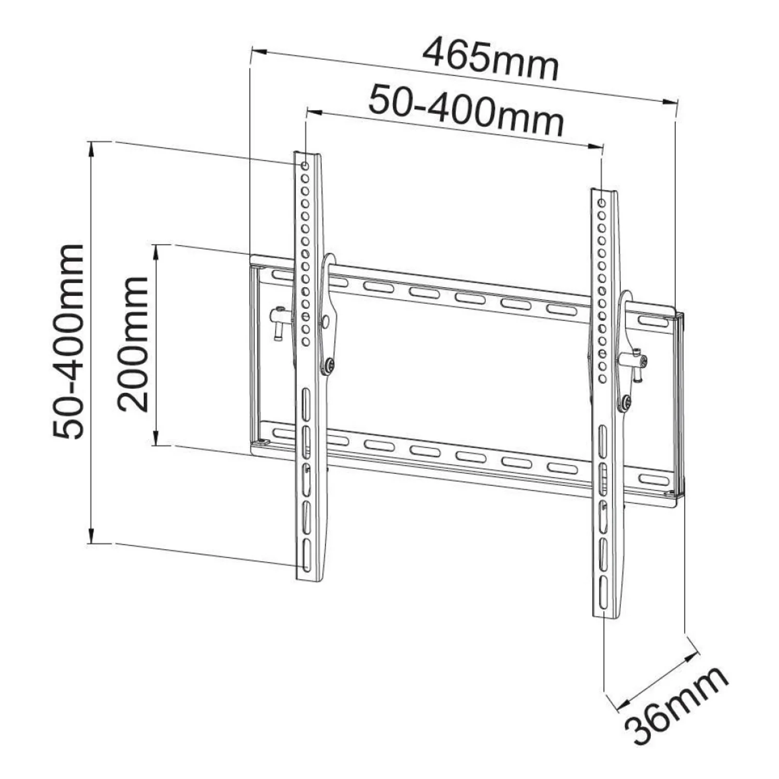 Techly ICA-PLB 161M support pour téléviseur 139,7 cm (55") Noir