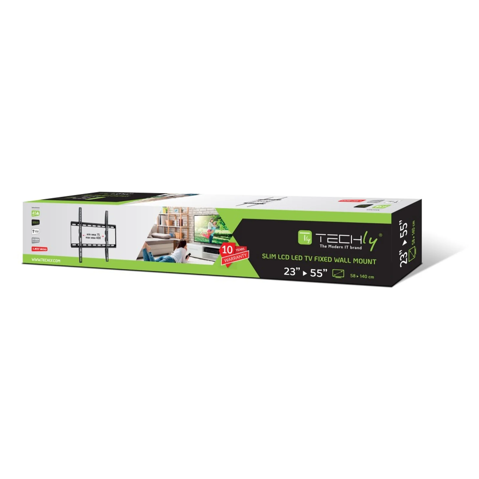 Techly ICA-PLB 162M support pour téléviseur 139,7 cm (55") Noir