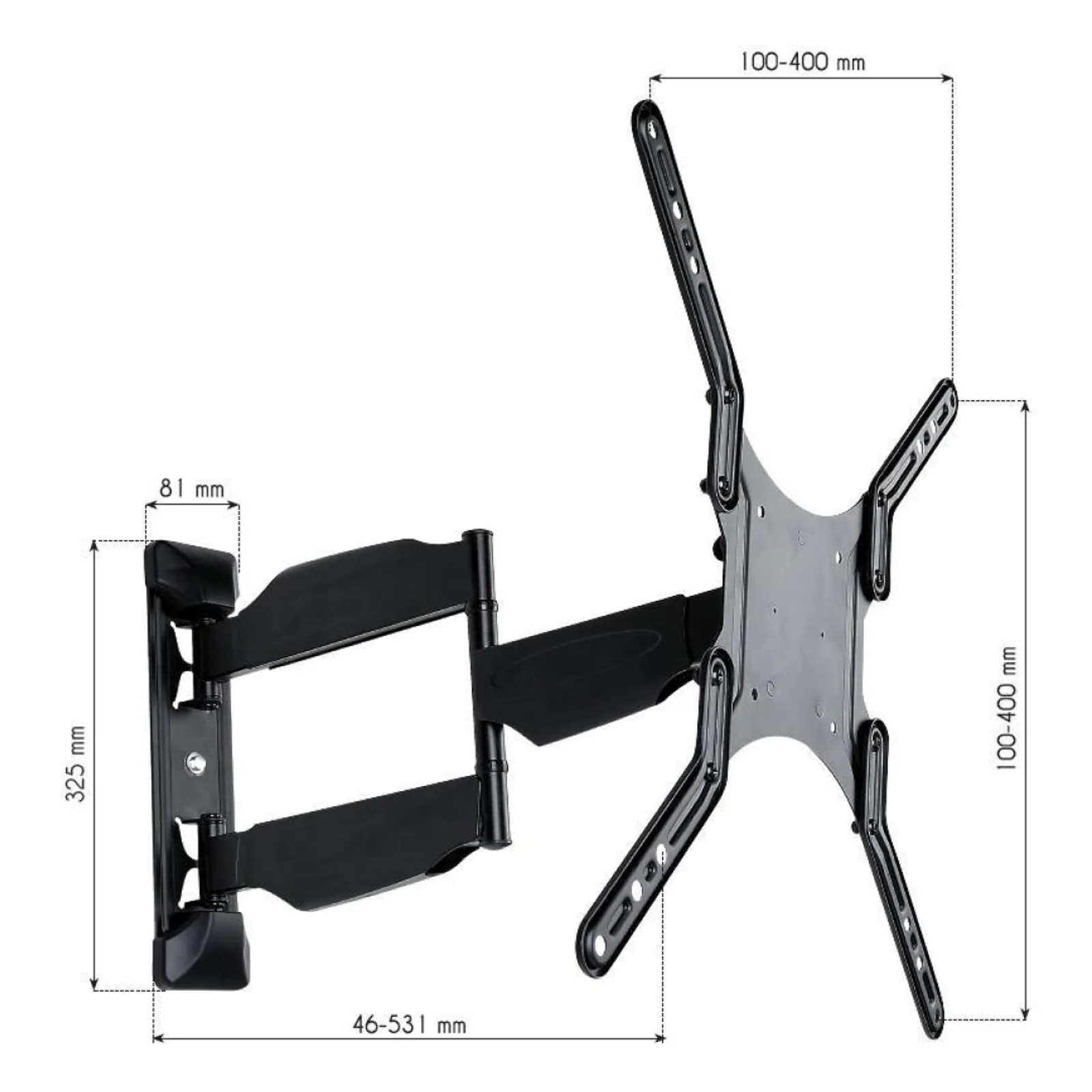 Techly ICA-PLB 171M support pour téléviseur 139,7 cm (55") Noir