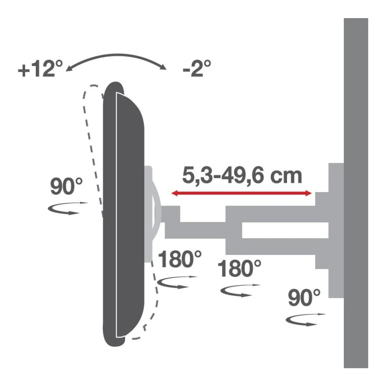 Techly ICA-PLB 172L support pour téléviseur 2,03 m (80") Noir