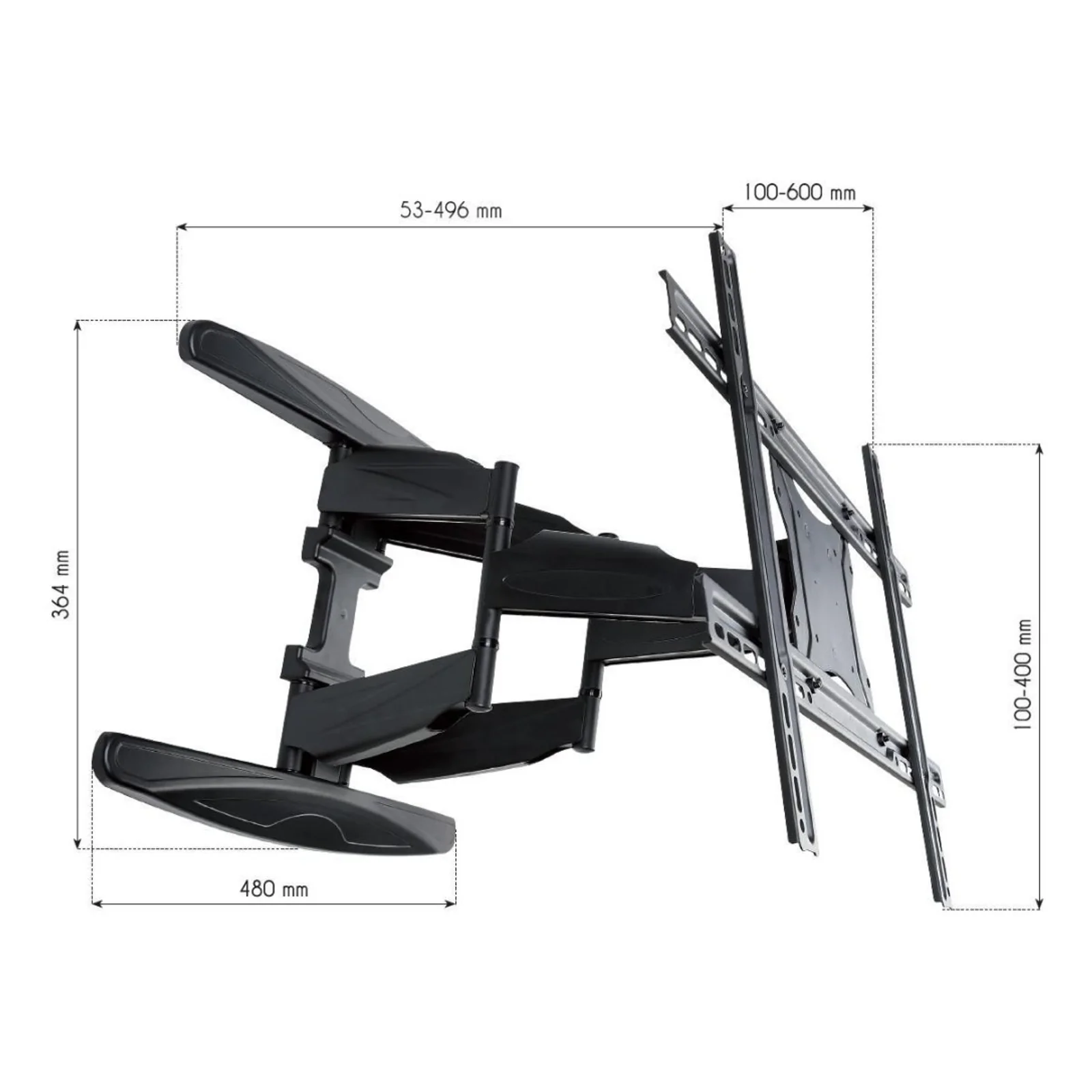 Techly ICA-PLB 172L support pour téléviseur 2,03 m (80") Noir