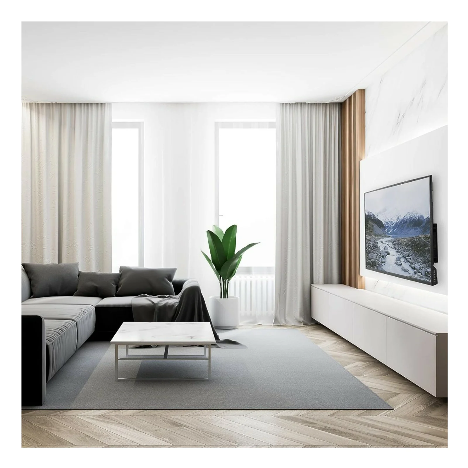 Techly ICA-PLB-721 support pour téléviseur 2,03 m (80") Noir