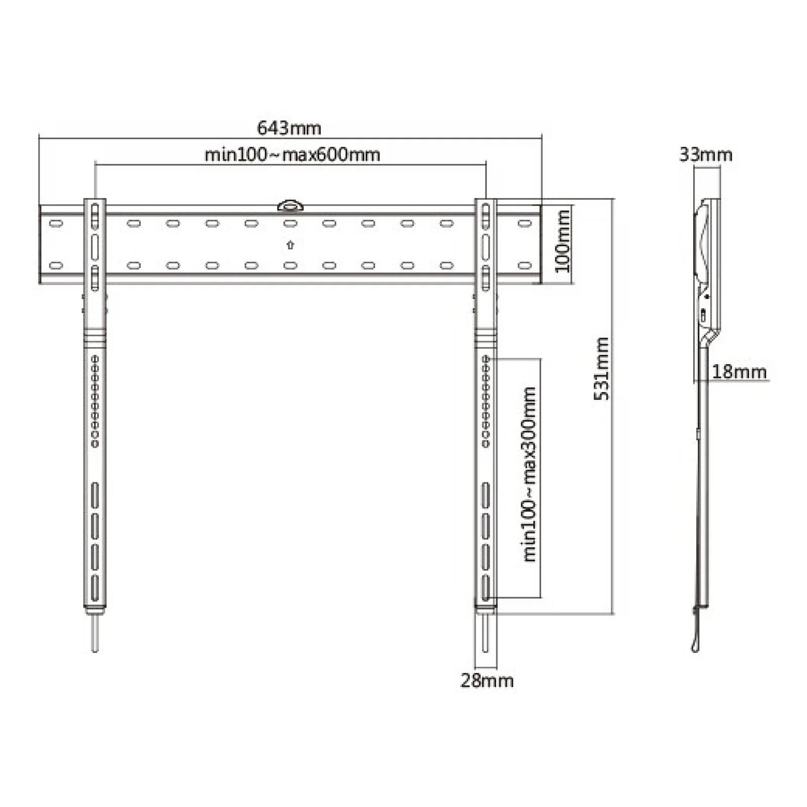 Techly ICA-PLB 736F support pour téléviseur 2,03 m (80") Noir