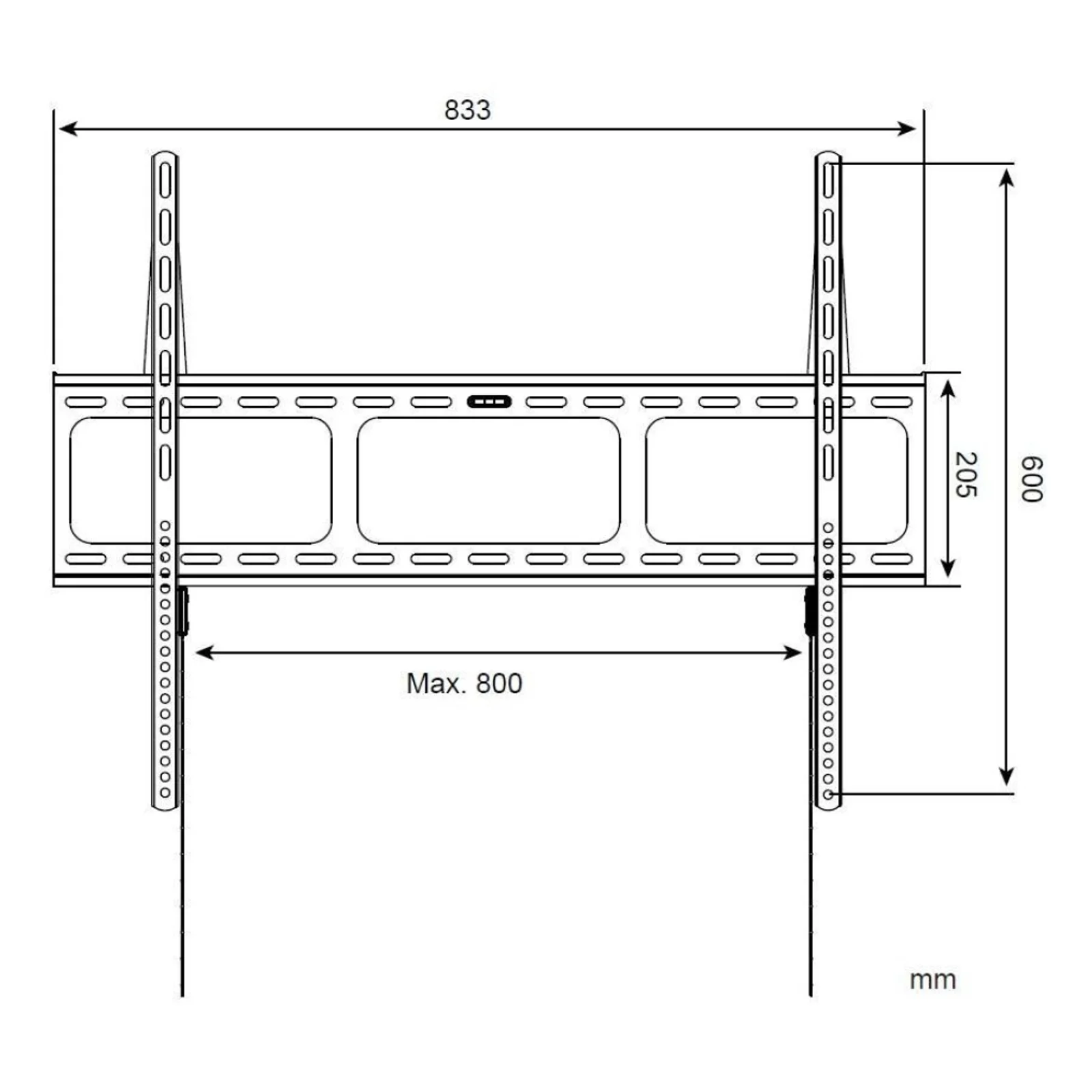 Techly ICA-PLB 860 support pour téléviseur 2,03 m (80") Noir