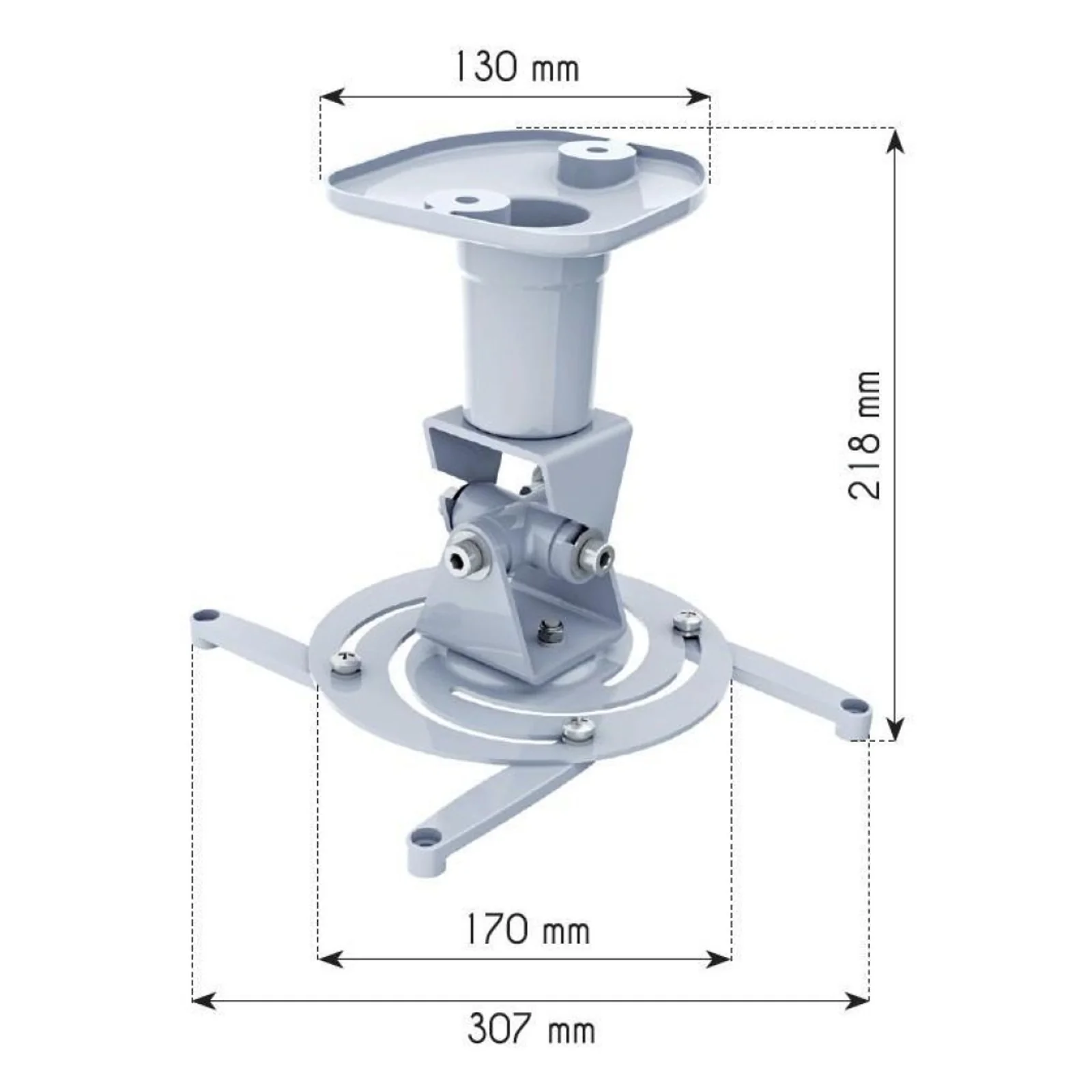Techly ICA-PM 100WH support pour projecteurs Plafond Blanc