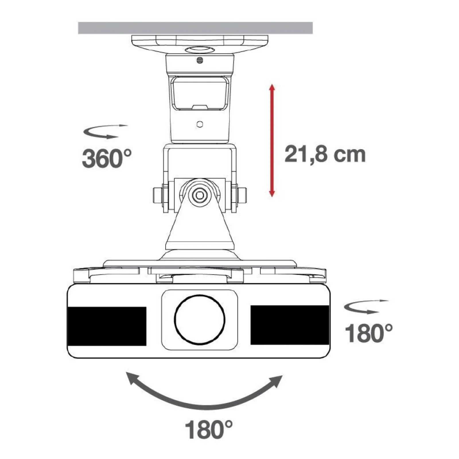 Techly ICA-PM 100WH support pour projecteurs Plafond Blanc