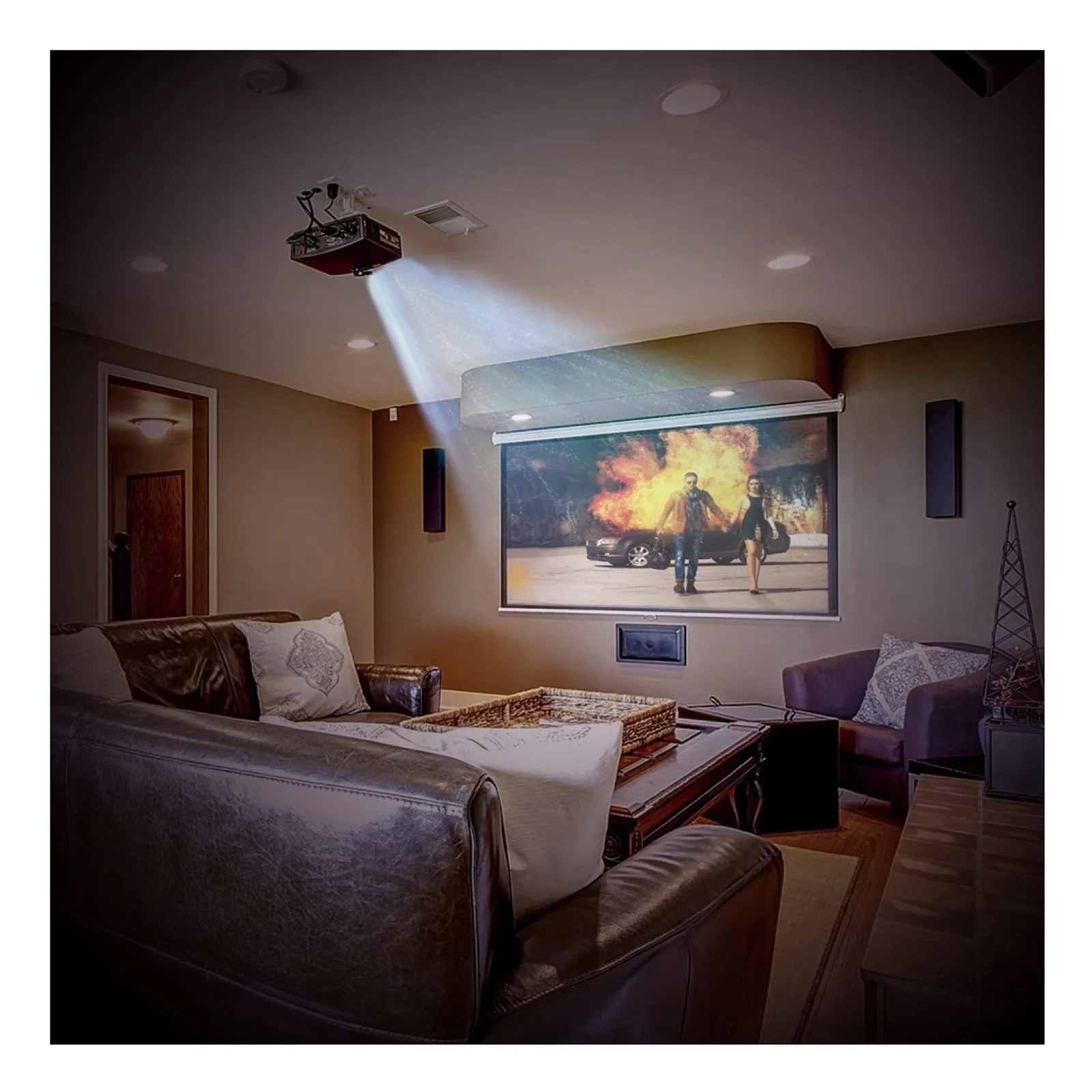 Techly ICA-PM 100WH support pour projecteurs Plafond Blanc