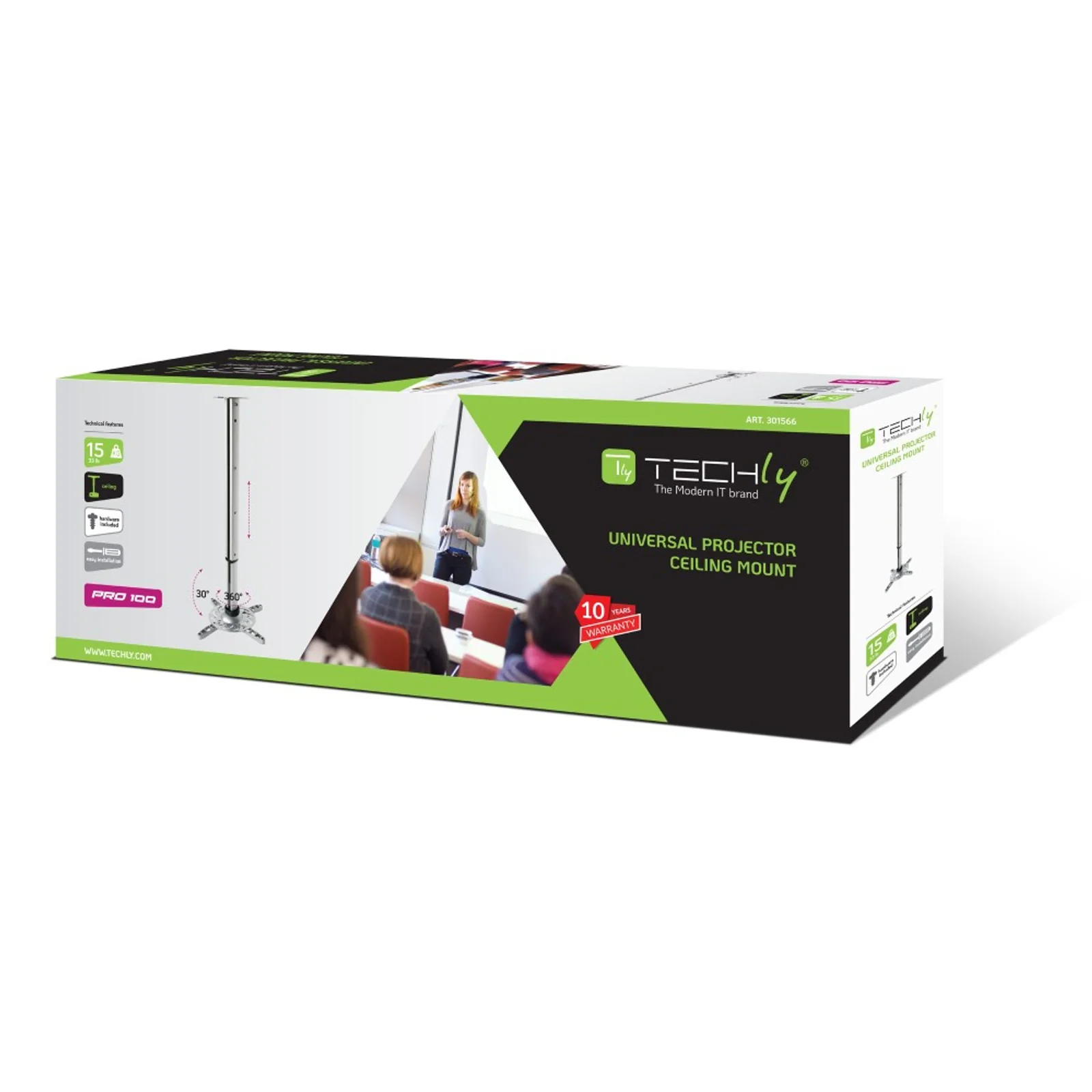 Techly ICA-PM 102S support pour projecteurs Plafond Argent
