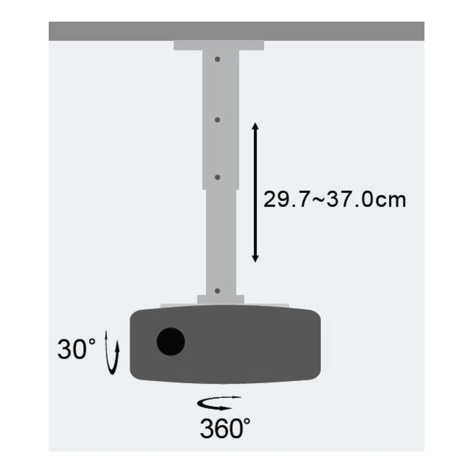 Techly ICA-PM 102S support pour projecteurs Plafond Argent