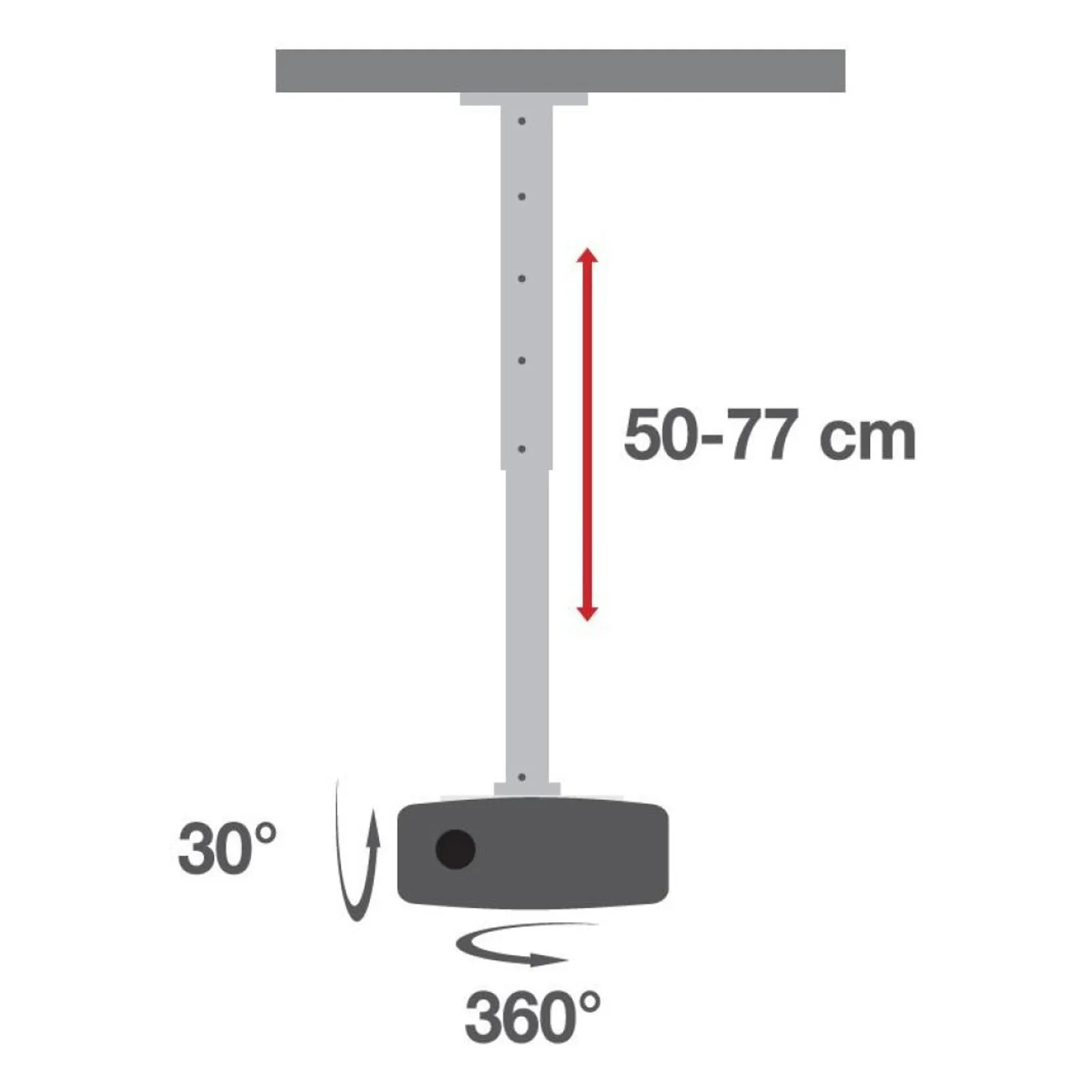 Techly ICA-PM 104MW support pour projecteurs Plafond Blanc