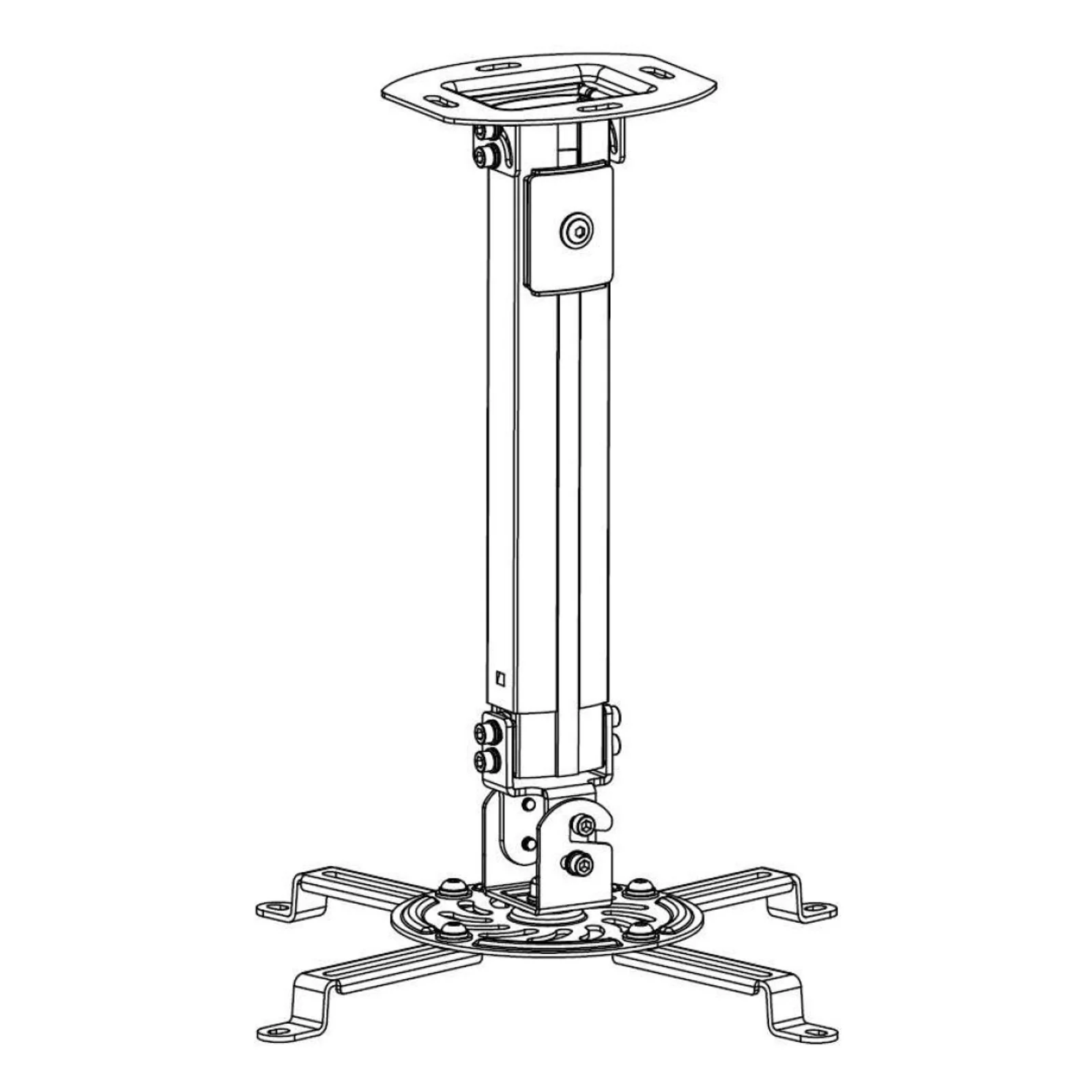Techly ICA-PM 18M support pour projecteurs Plafond Argent