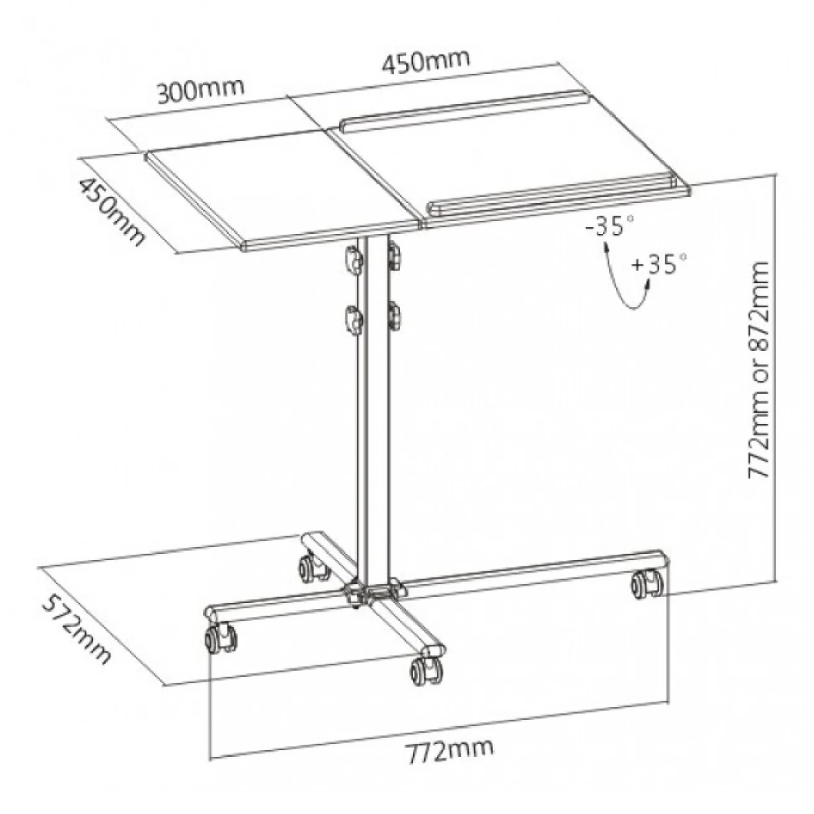 Techly ICA-TB TPM-2 Support de livres Supports de Laptop Noir, Argent