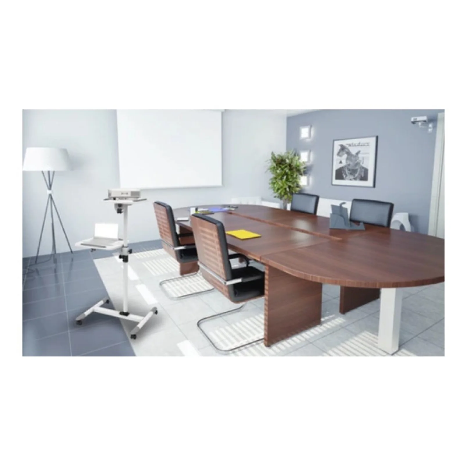 Techly ICA-TB TPM-6 chariot et support multimédia Blanc Chariot multimedia